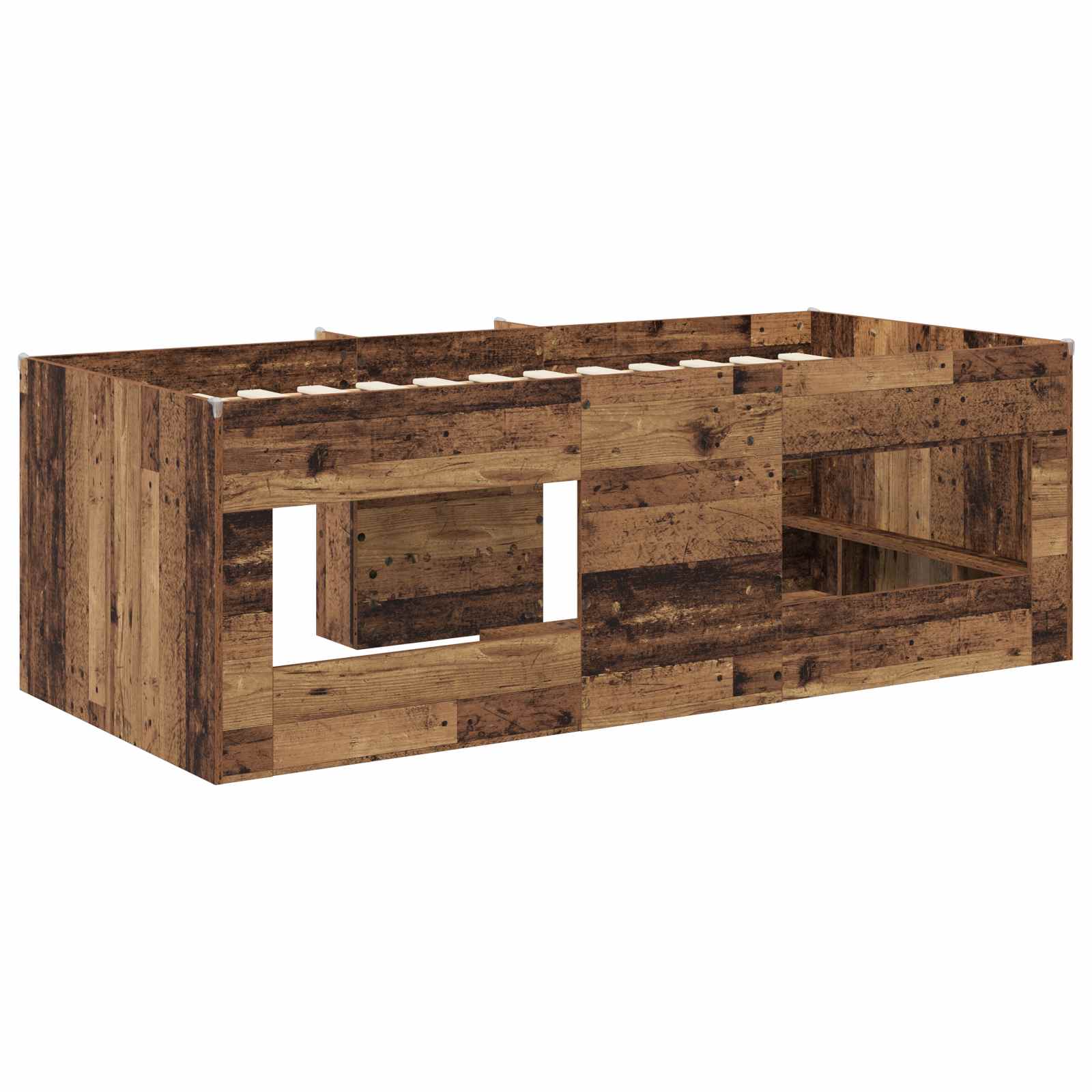 Kreveta za visoko spavanje djece 2 pcs Staro drvo 98.5 x 200 cm