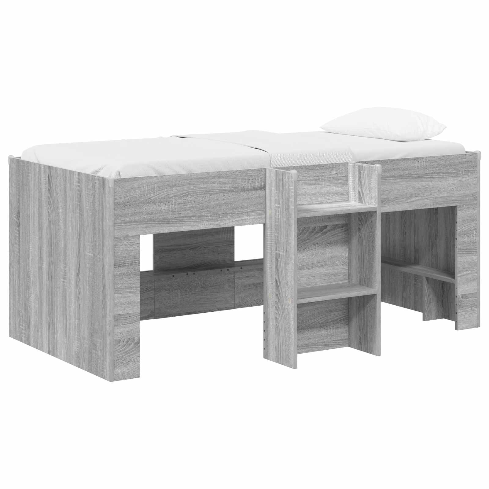 Kreveta za visoko spavanje djece 2 pcs Siva Sonoma