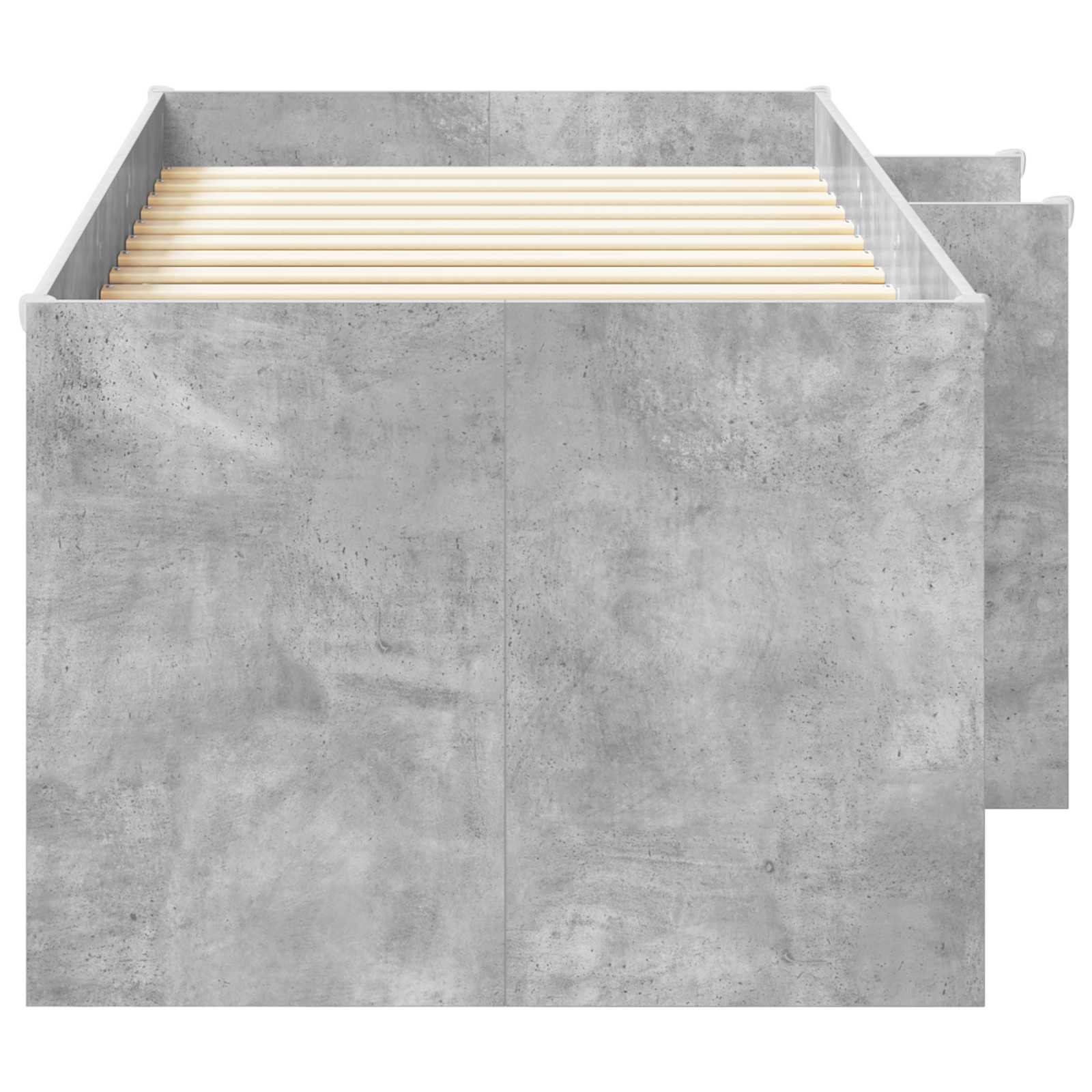 Kreveta za visoko spavanje djece 2 pcs Betonska siva