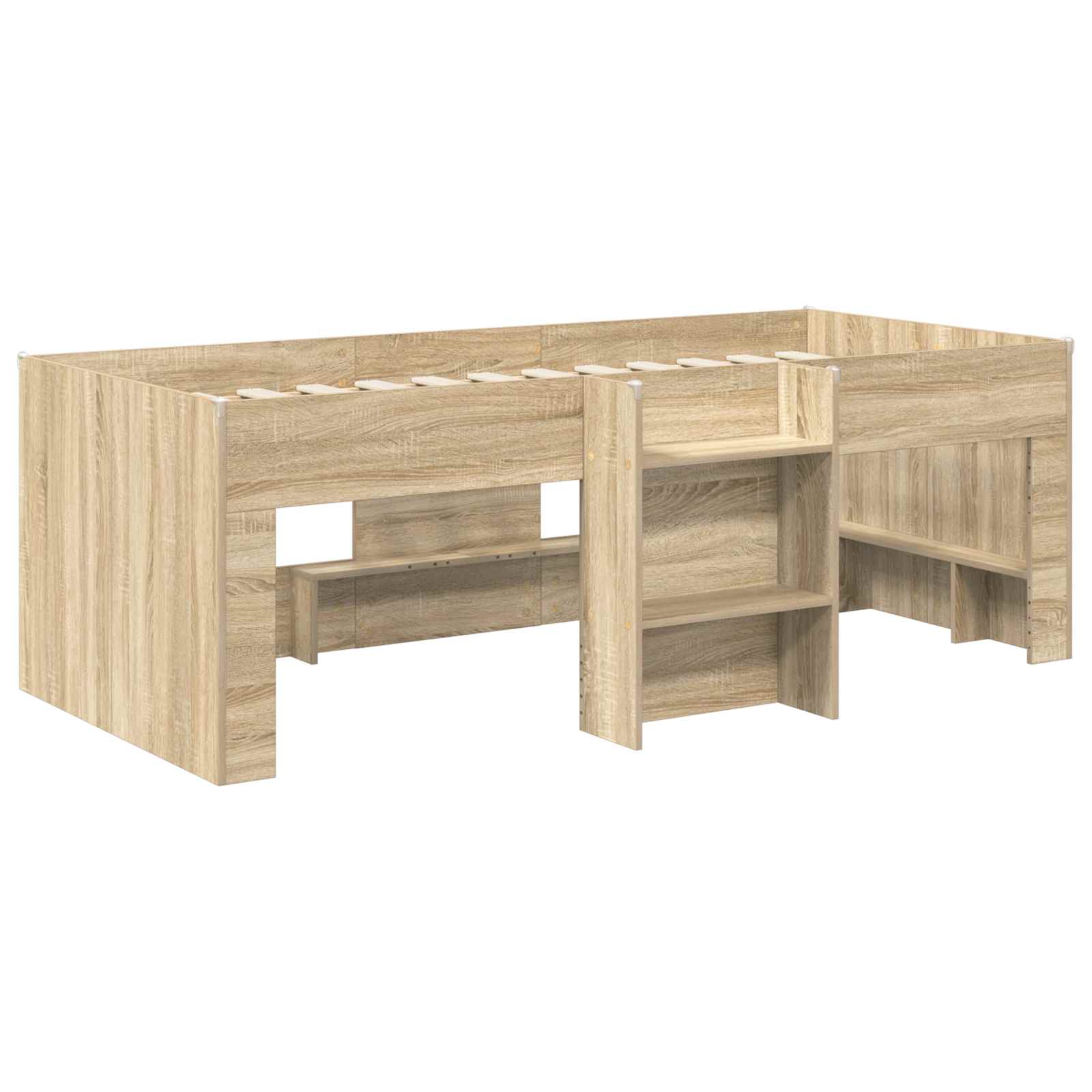 Kreveta za visoko spavanje djece 2 pcs Sonoma Konstruirano drvo