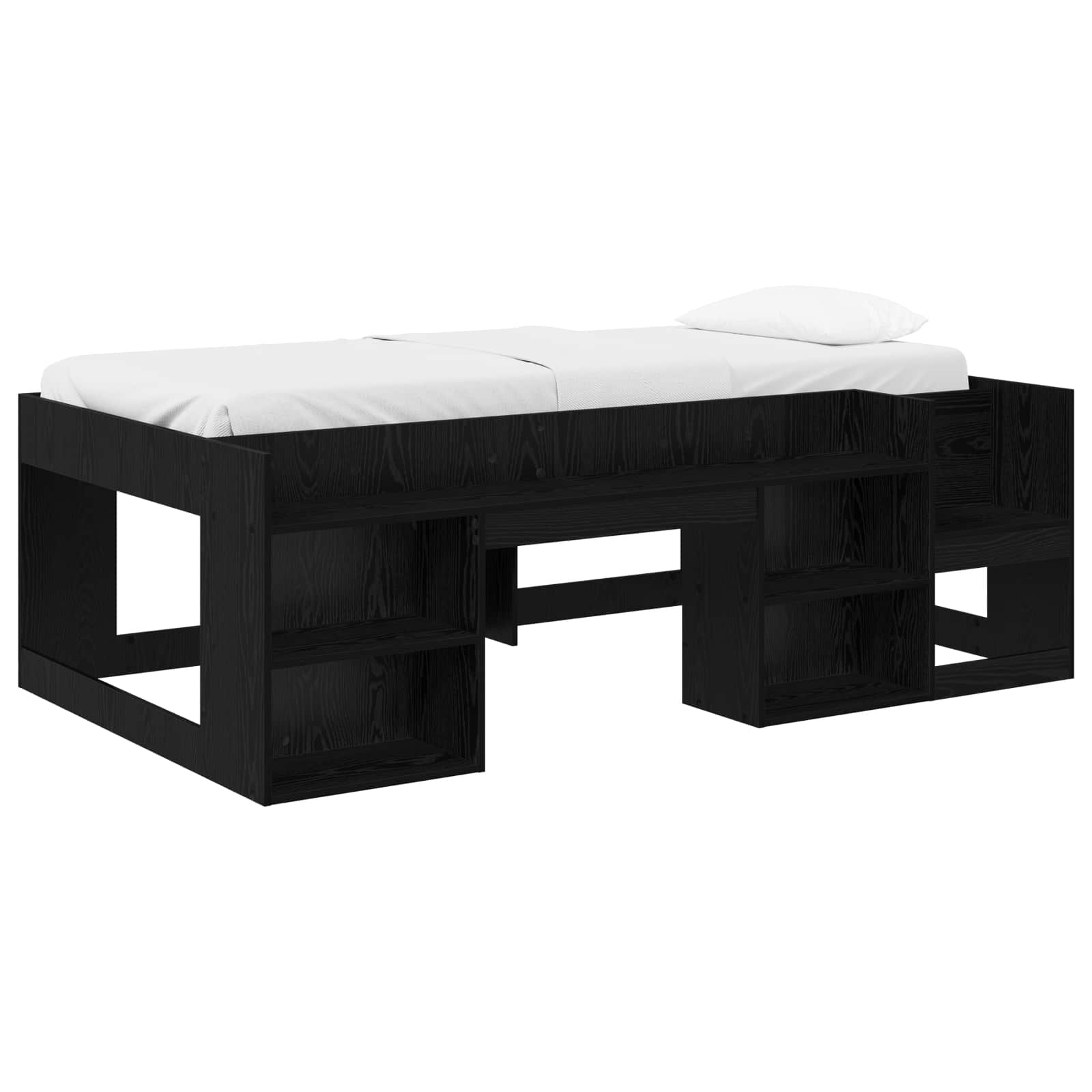 Krevet za djecu s ladicama Crni hrast 98.5 x 200 cm