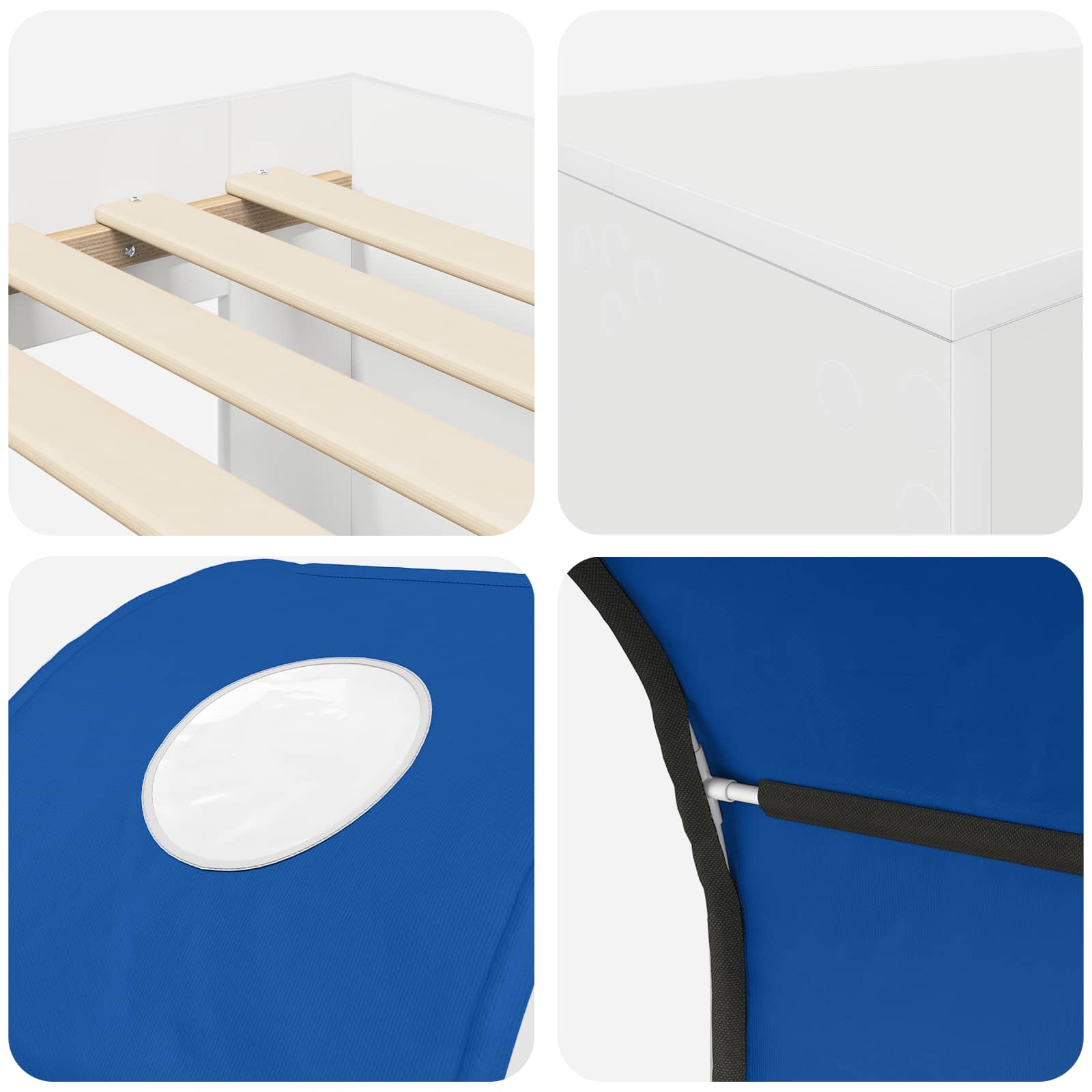 Krevet s Tunnels 4 pcs Artisian hrast i plava Konstruirano drvo