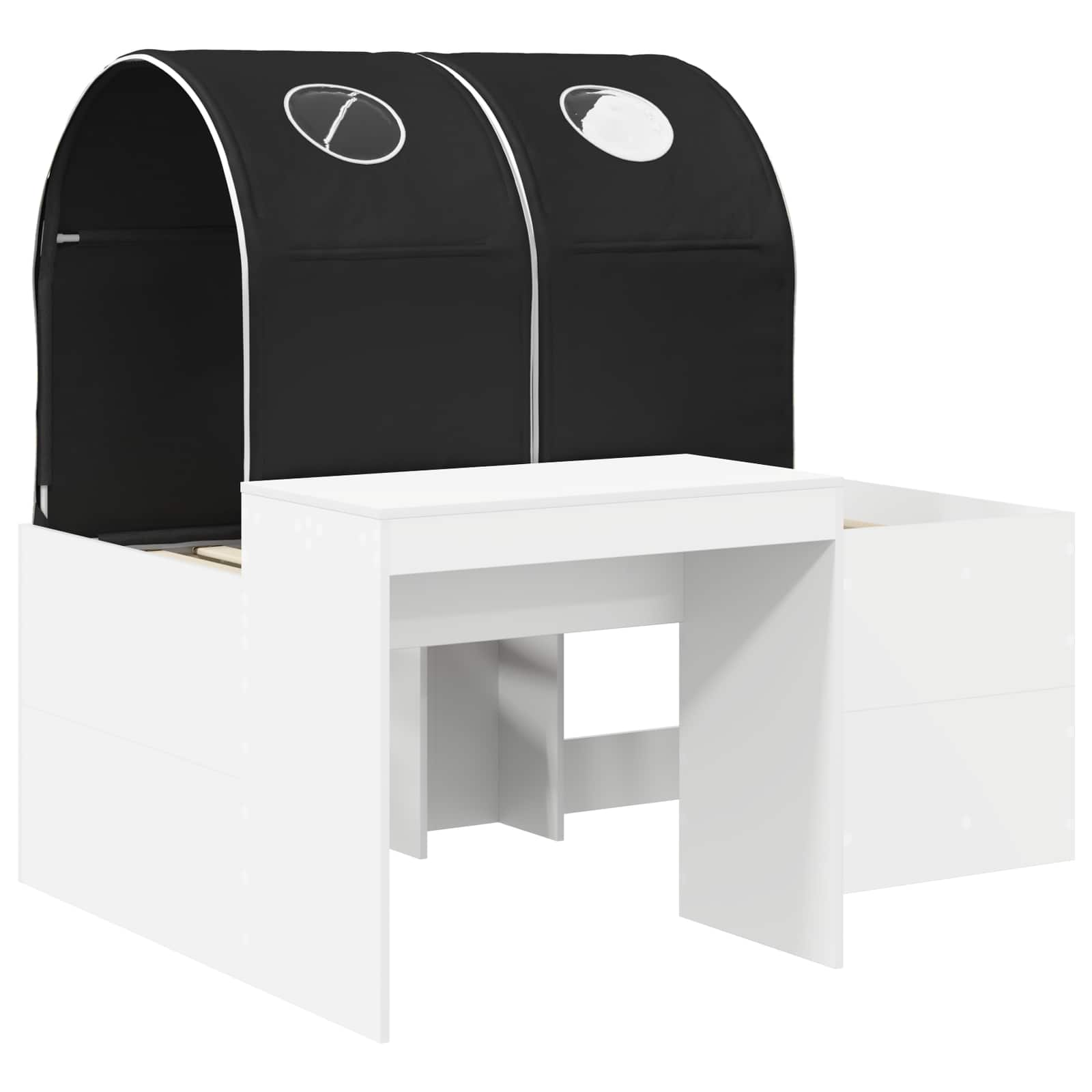 Krevet s Tunnels 4 pcs Artisian hrast i crna Konstruirano drvo