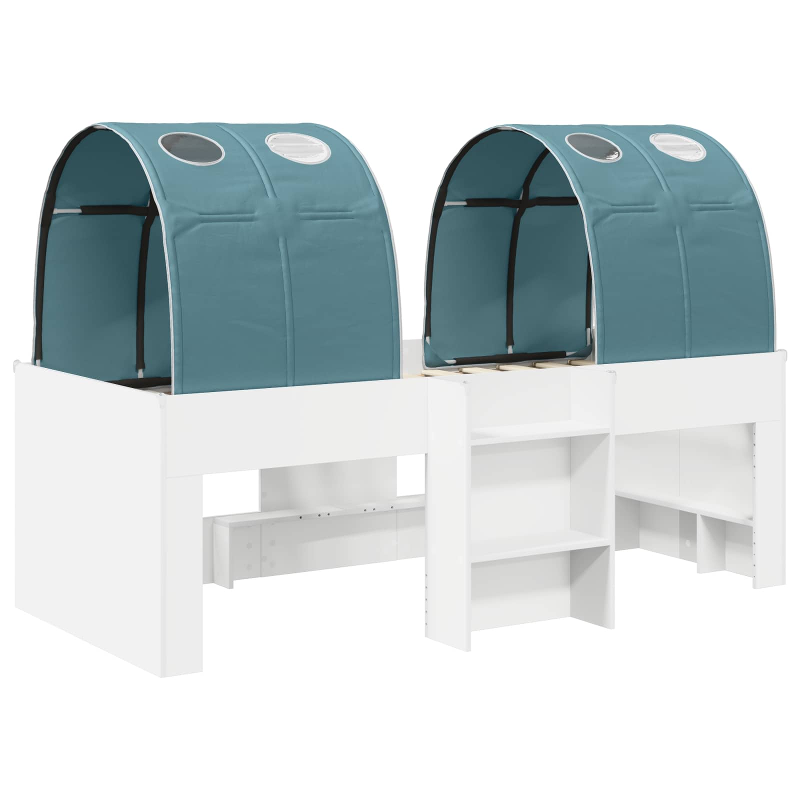 Krevet s Tunnels 4 pcs Bijela i svjetloplava Konstruirano drvo