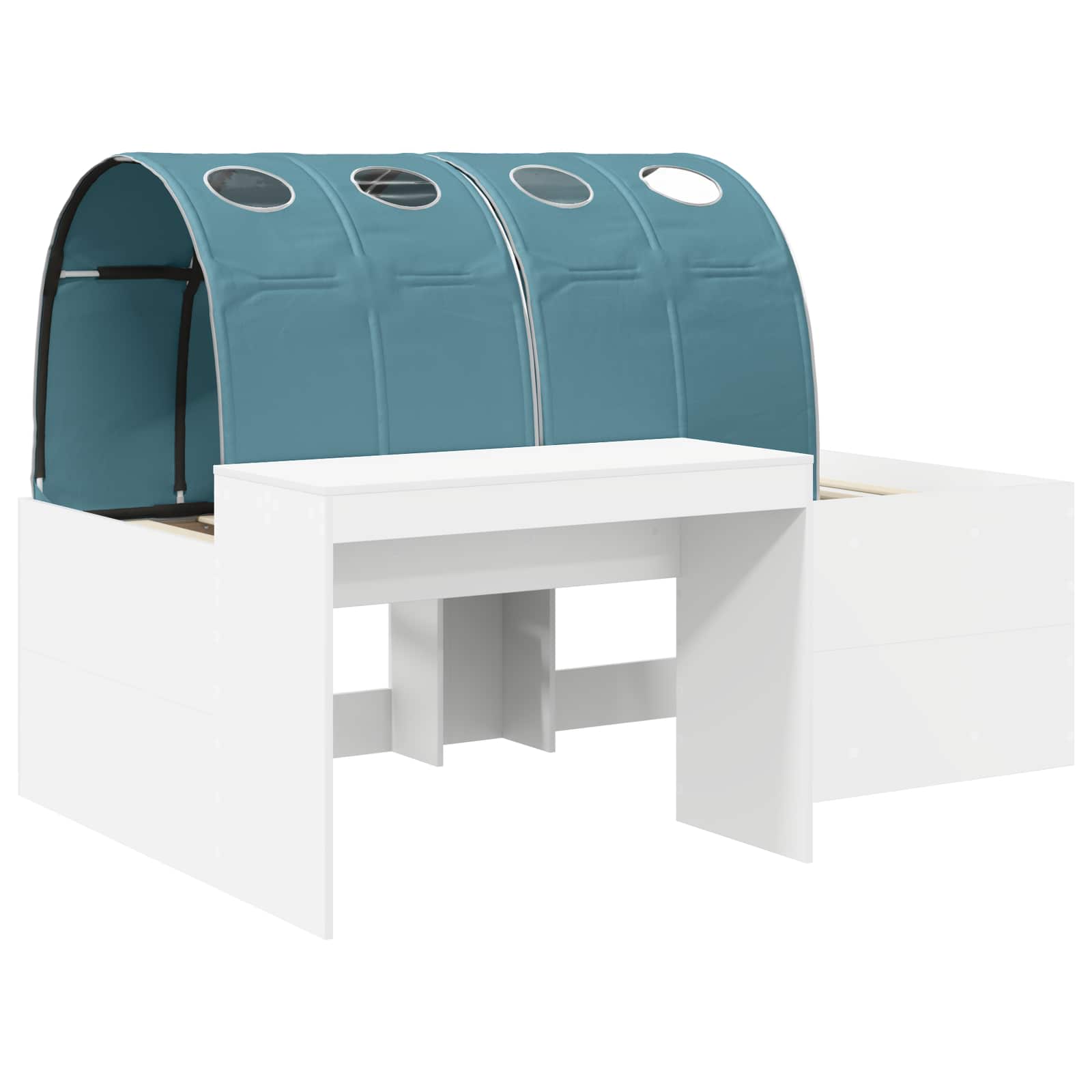 Krevet s Tunnels 4 pcs Bijela i svjetloplava Konstruirano drvo