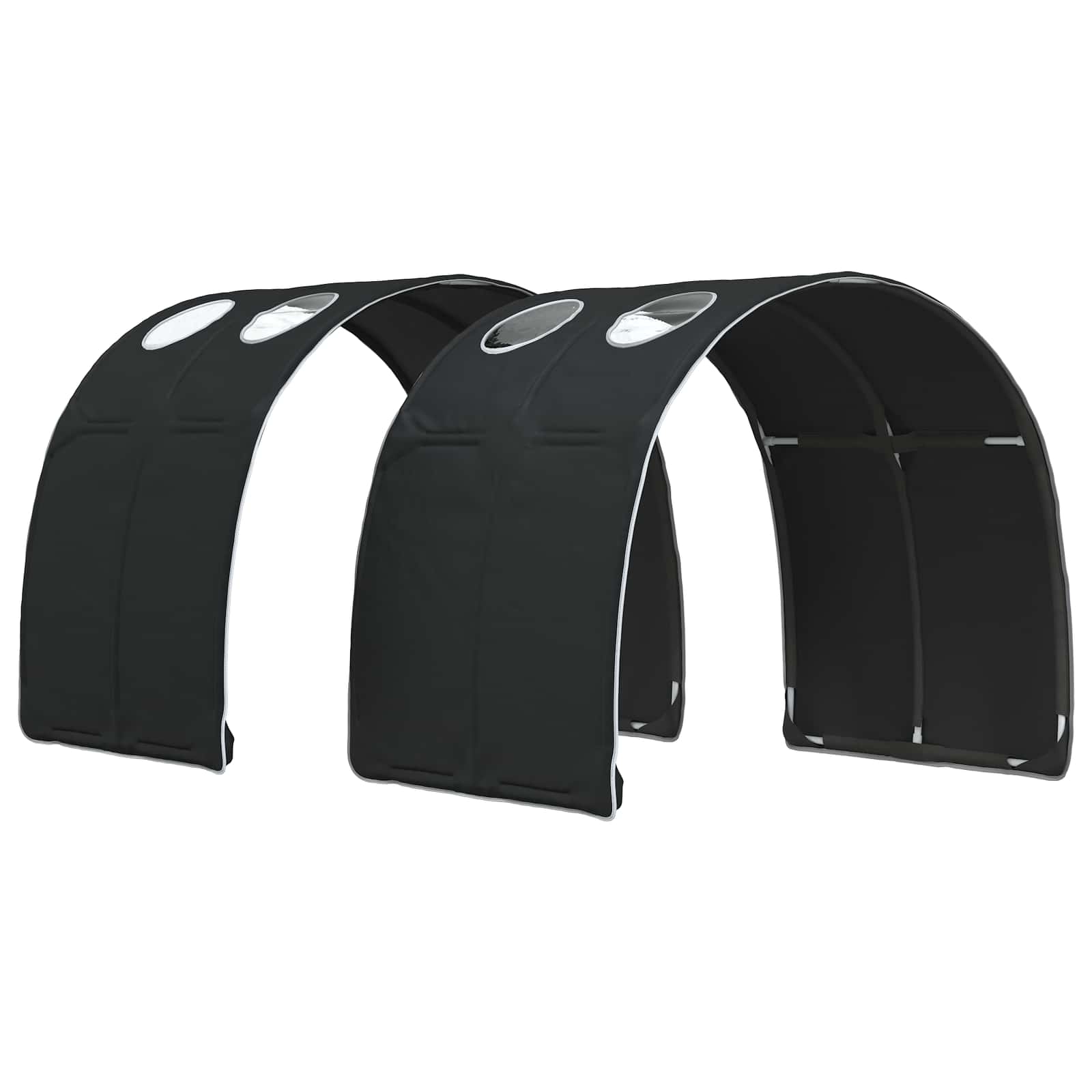 Krevet s tunelom 4 pcs Artisian hrast i crna Konstruirano drvo