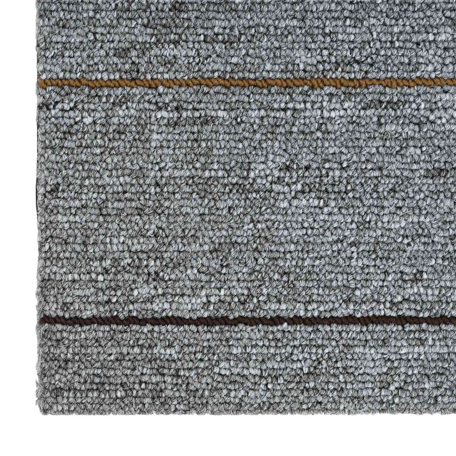Tepih pločica Svijetlosiva s prugom 50 x 50 cm 4 pcs