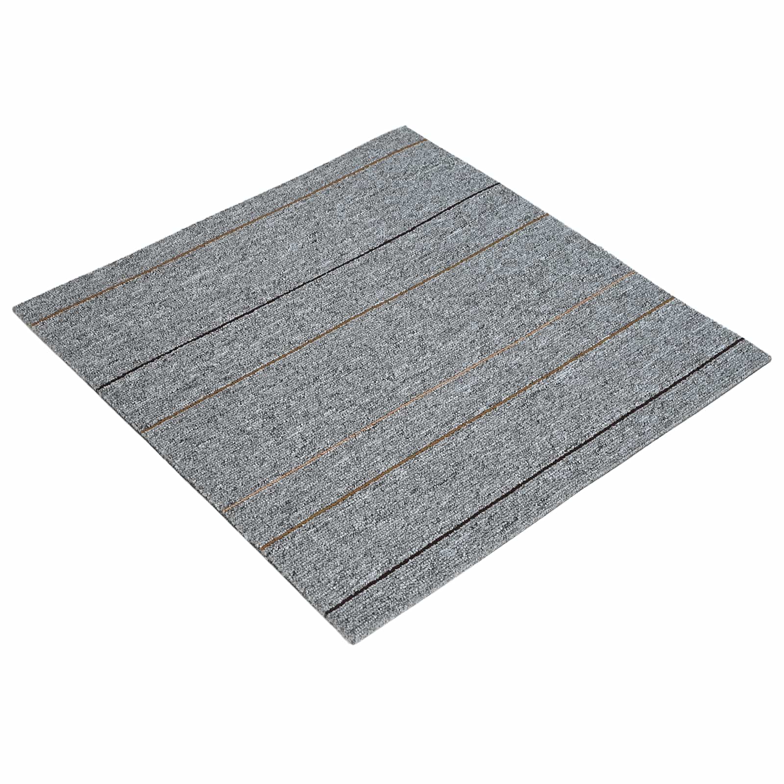 Tepih pločica Svjetlosiva s prugama 50 x 50 cm 20 pcs