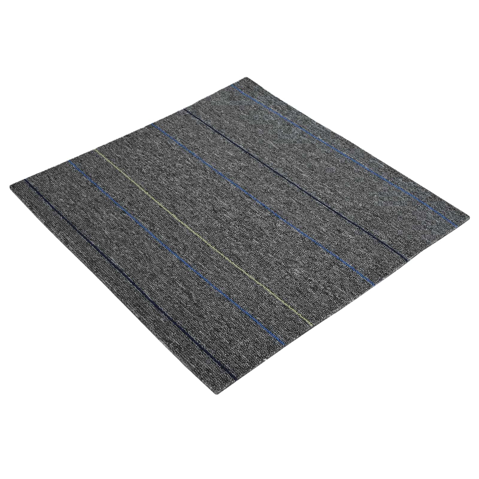 Tepih pločica Srednja siva s prugama 50 x 50 cm 4 pcs