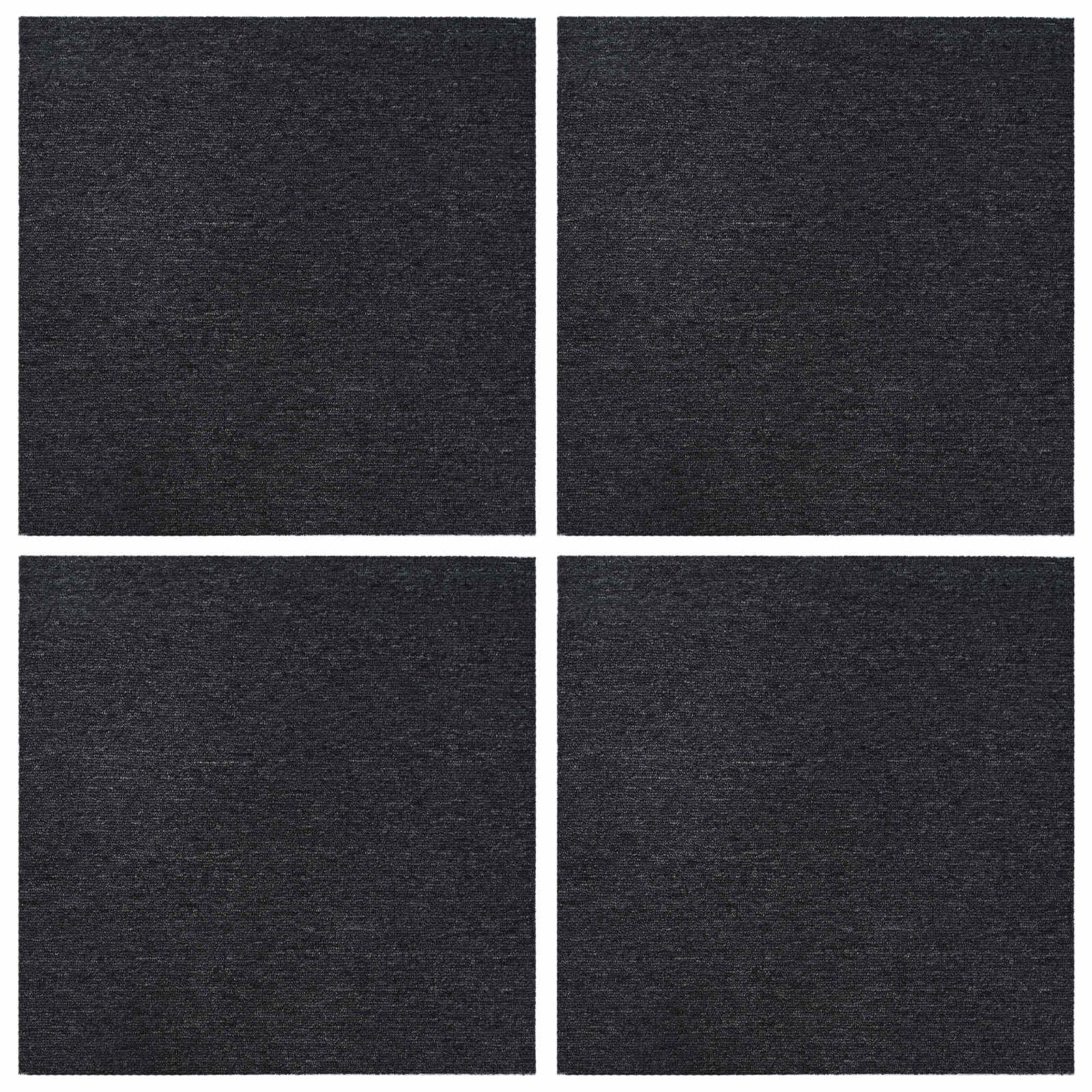 Tepih pločica Tamnosiva 50 x 50 cm 4 pcs PP i bitumen