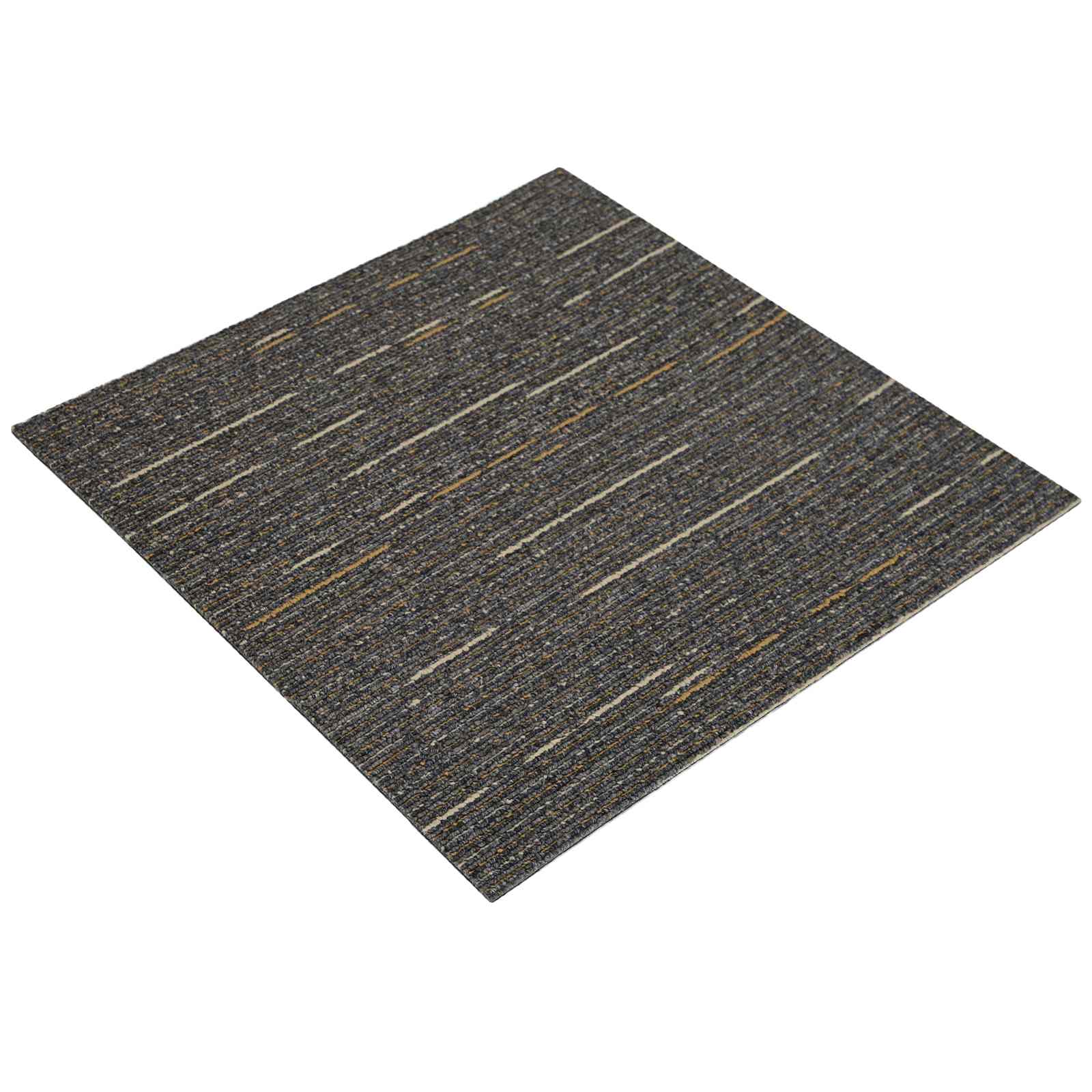 Tepih pločica Prugasta svijetlosmeđa 50 x 50 cm 4 pcs