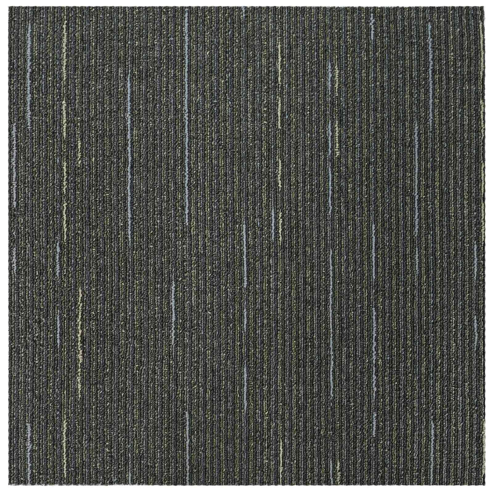 Tepih pločica Prugasta svijetlo zelena 50 x 50 cm 4 pcs