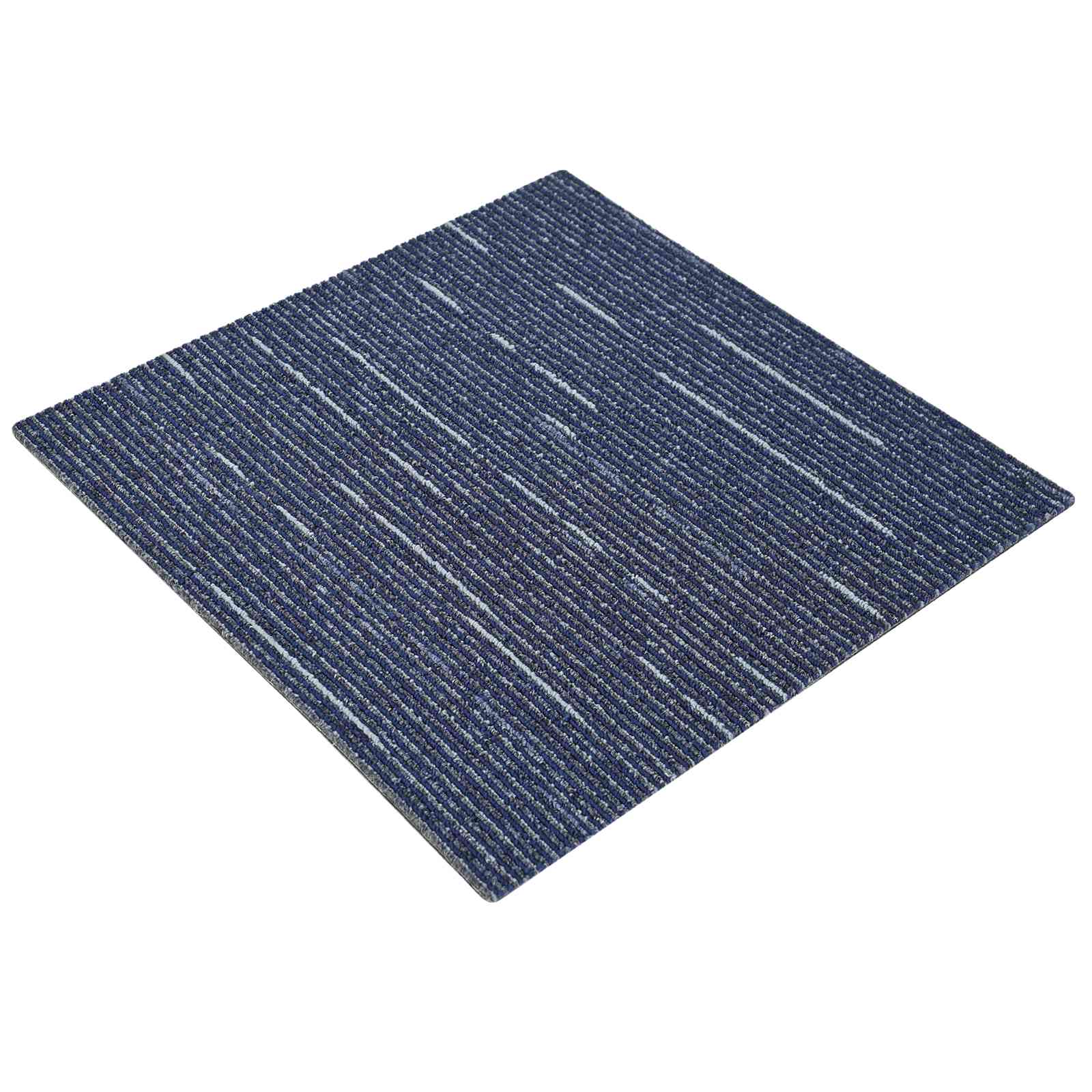 Tepih pločica Prugasta Plava 50 x 50 cm 20 pcs PP i bitumen
