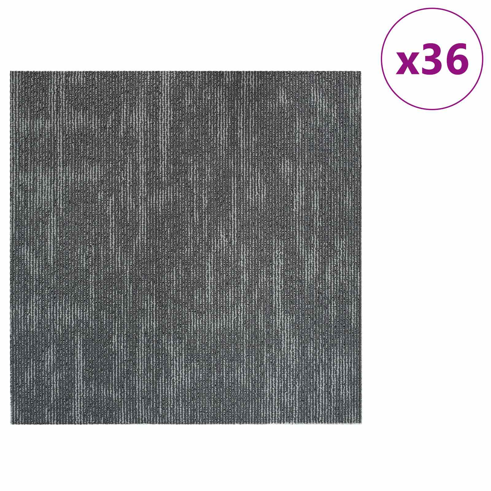 Tepih pločica Betonska siva 50 x 50 cm 36 pcs PP i bitumen