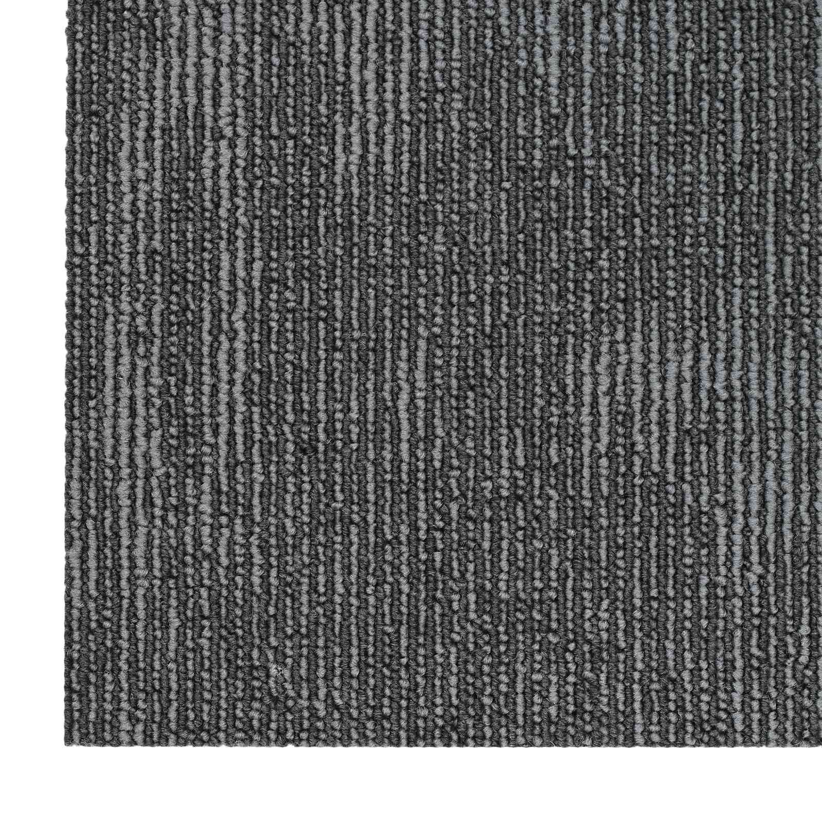 Tepih pločica Sivi ugljen 50 x 50 cm 4 pcs PP i bitumen