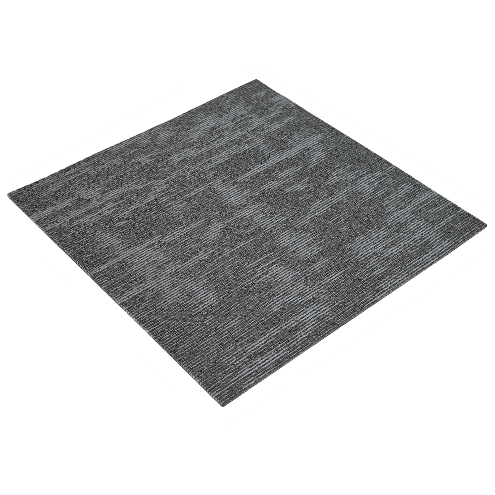 Tepih pločica Sivi ugljen 50 x 50 cm 4 pcs PP i bitumen