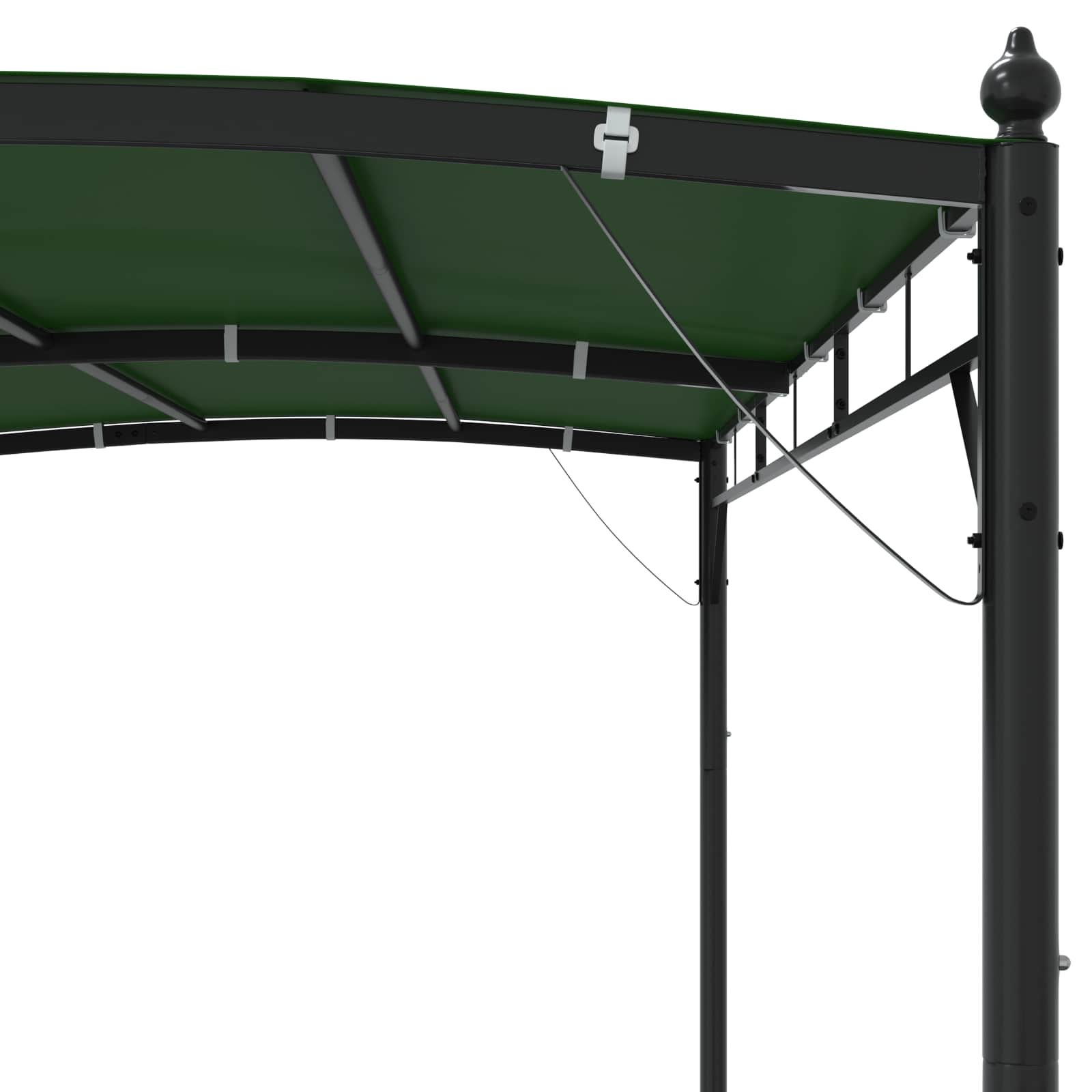 Gazebo 3 x 3 x 2,55 m Zelena Tkanina i Aluminij 180