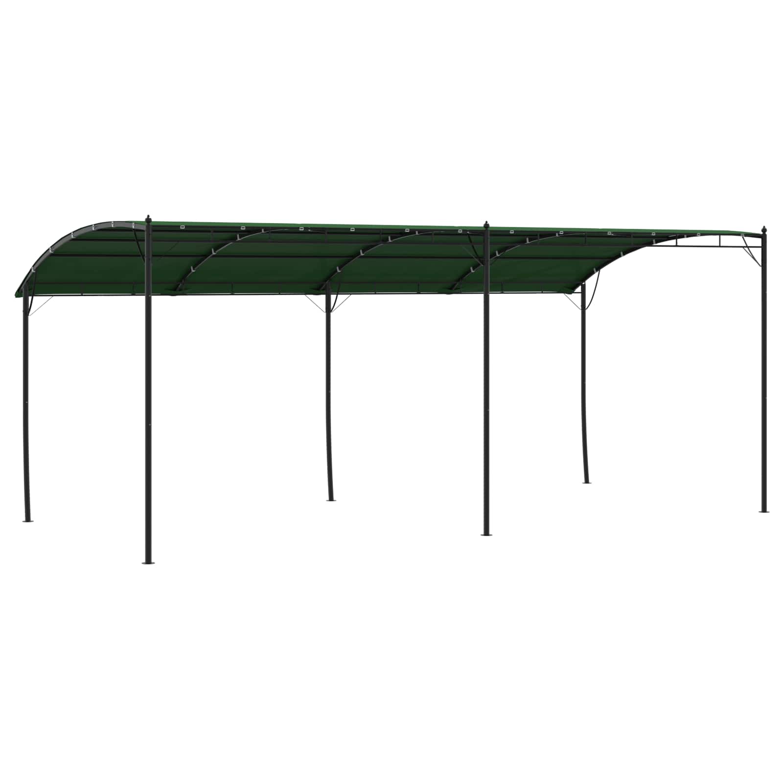 Gazebo 6 x 3 x 2,55 m Zelena Tkanina i Aluminij 180
