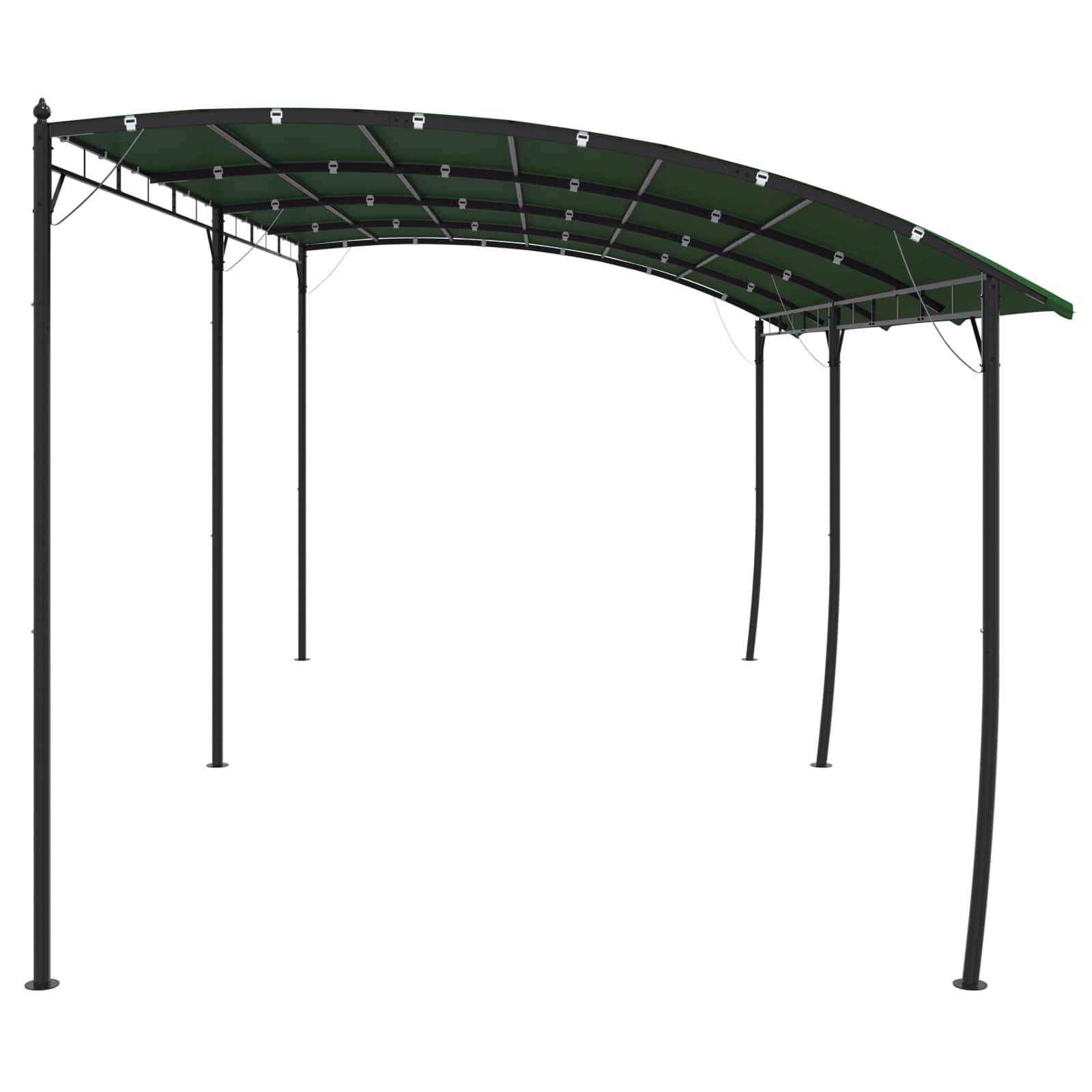 Gazebo 6 x 3 x 2,55 m Zelena Tkanina i Aluminij 180