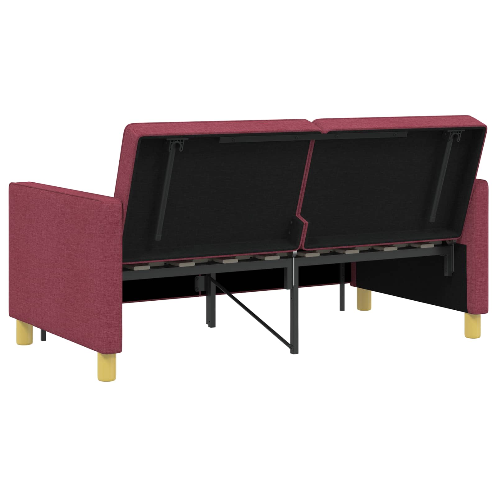 Krevet-sofa na razvlačenje Vinska crvena Tkanina