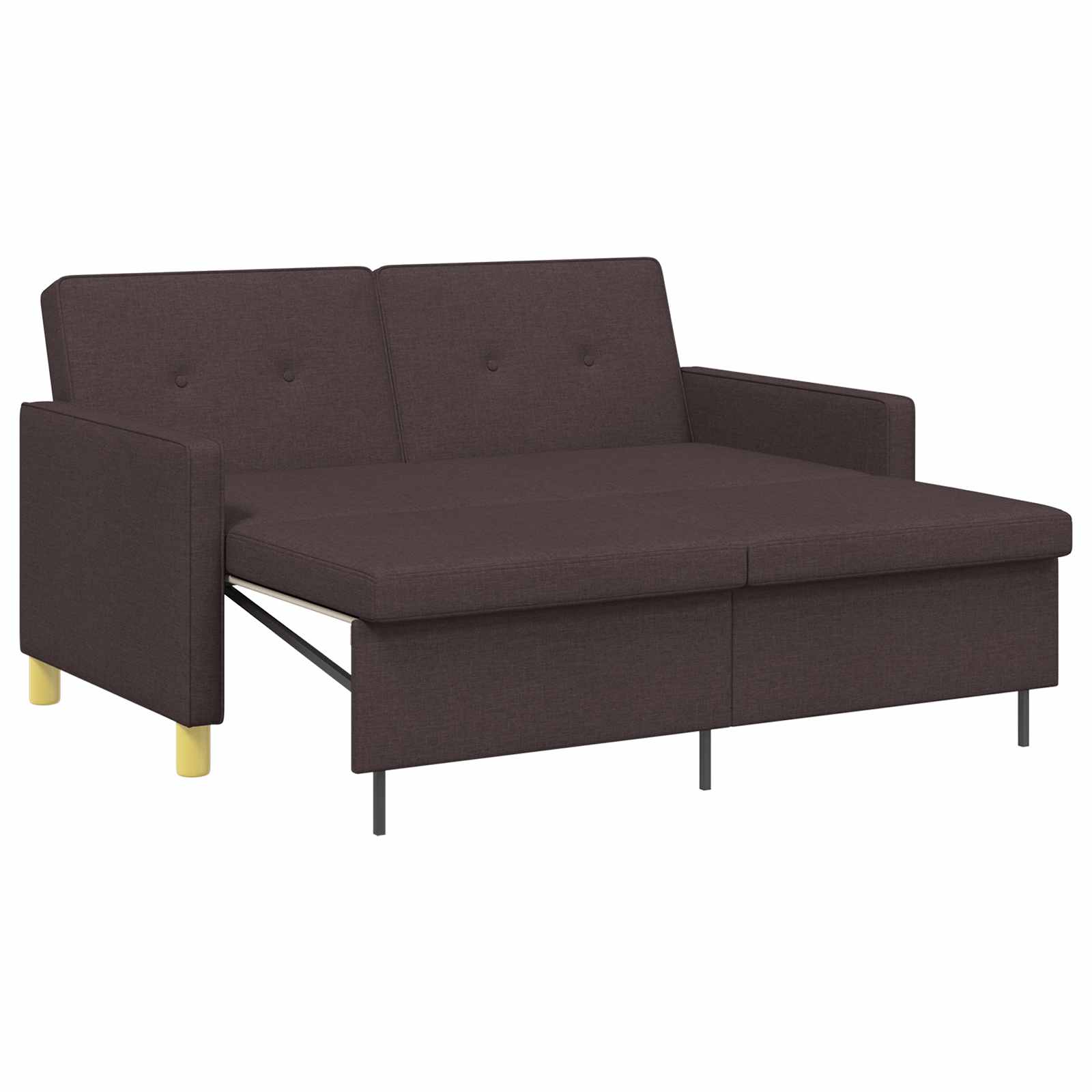 Krevet-sofa na razvlačenje Tamno smeđa Tkanina