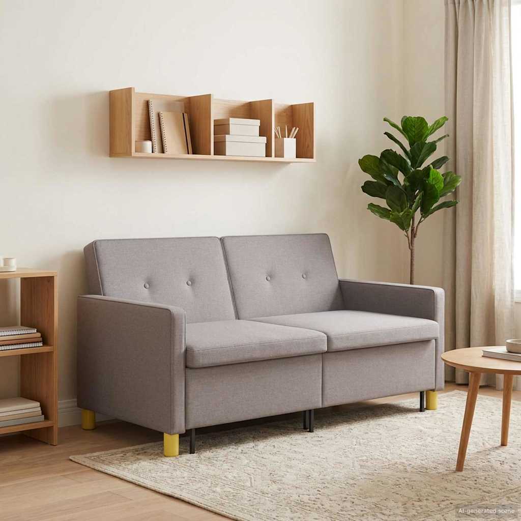 Krevet-sofa na razvlačenje Sivosmeđa Tkanina