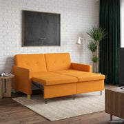 Krevet-sofa na razvlačenje Tamno žuta Tkanina
