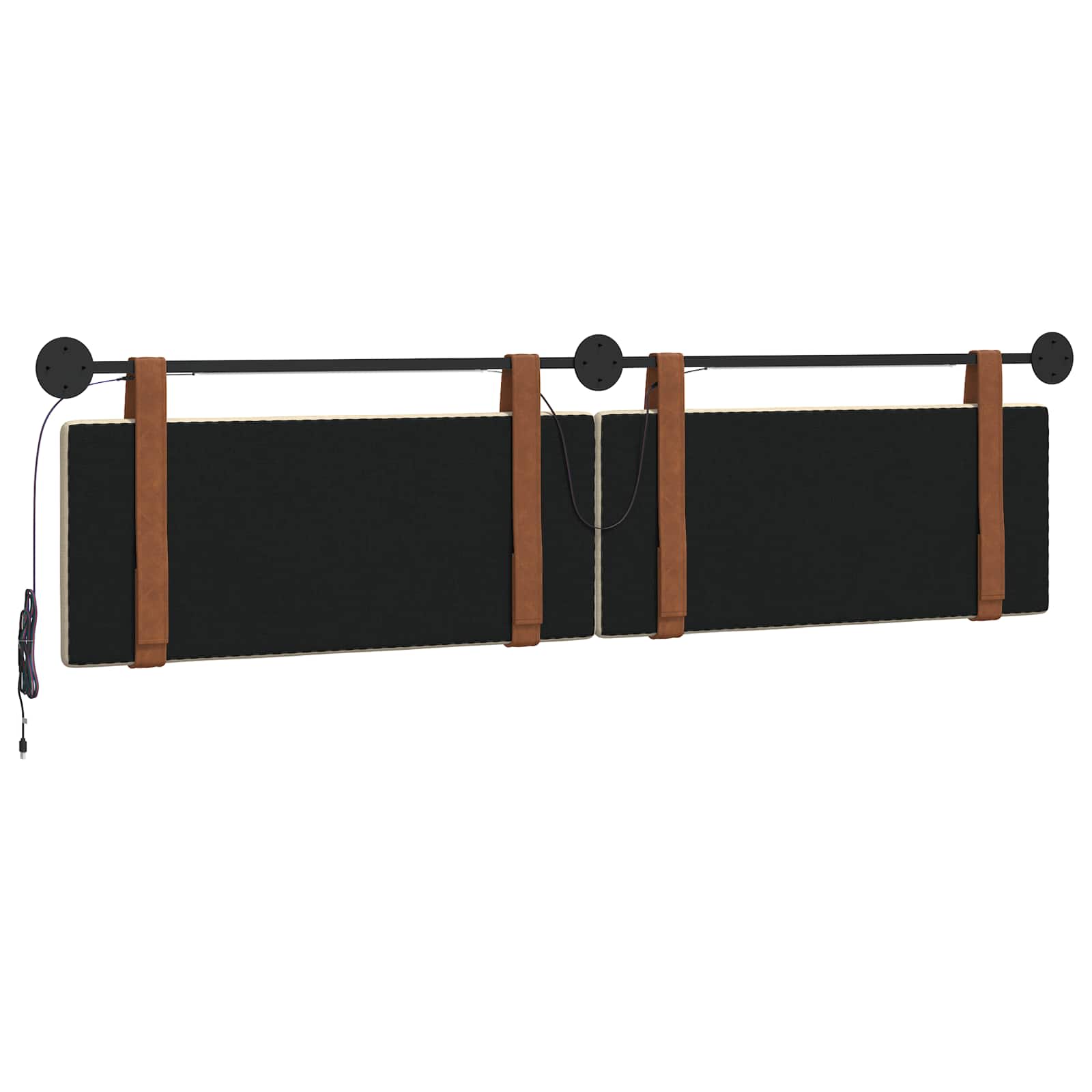 Viseće uzglavlje kreveta S LED svjetlom Krem Antikni PU