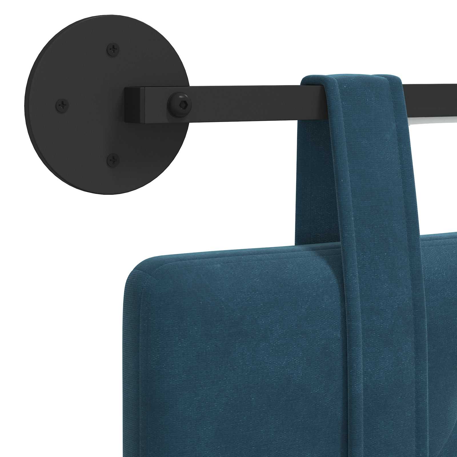 Viseće uzglavlje kreveta S LED svjetlom Plava Baršun