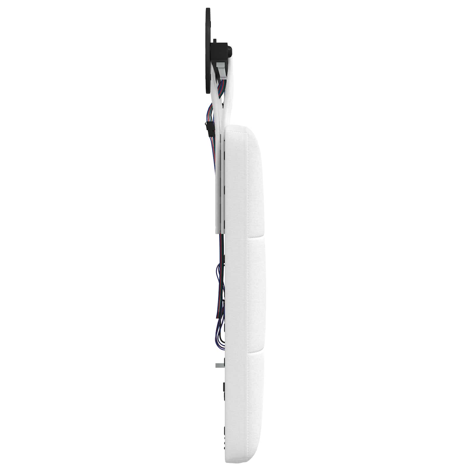 Viseće uzglavlje kreveta S LED svjetlom Bijela Tkanina