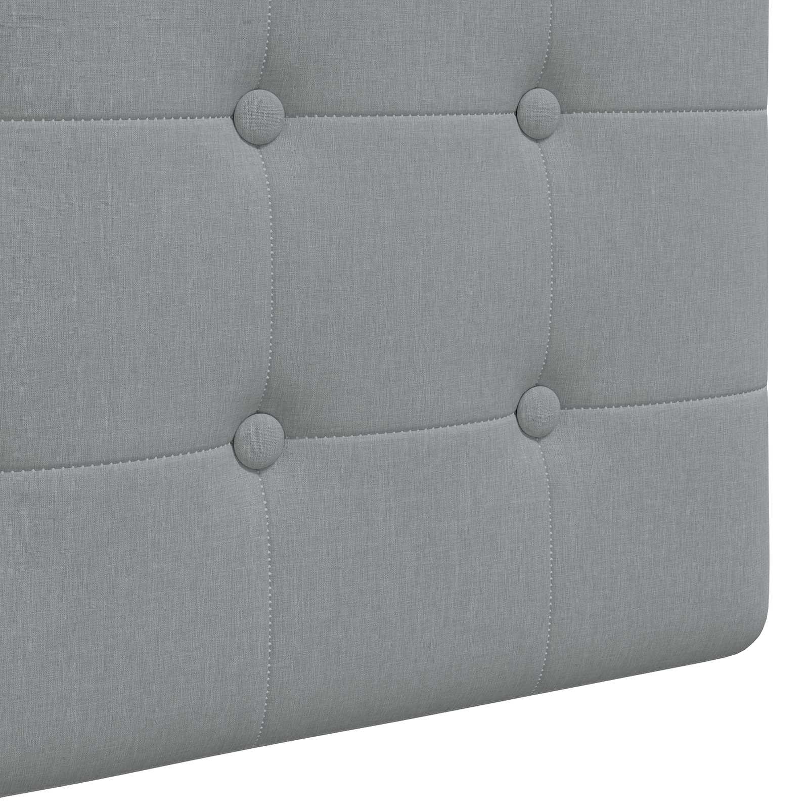 Viseće uzglavlje kreveta S LED svjetlom Svjetlosiva Tkanina