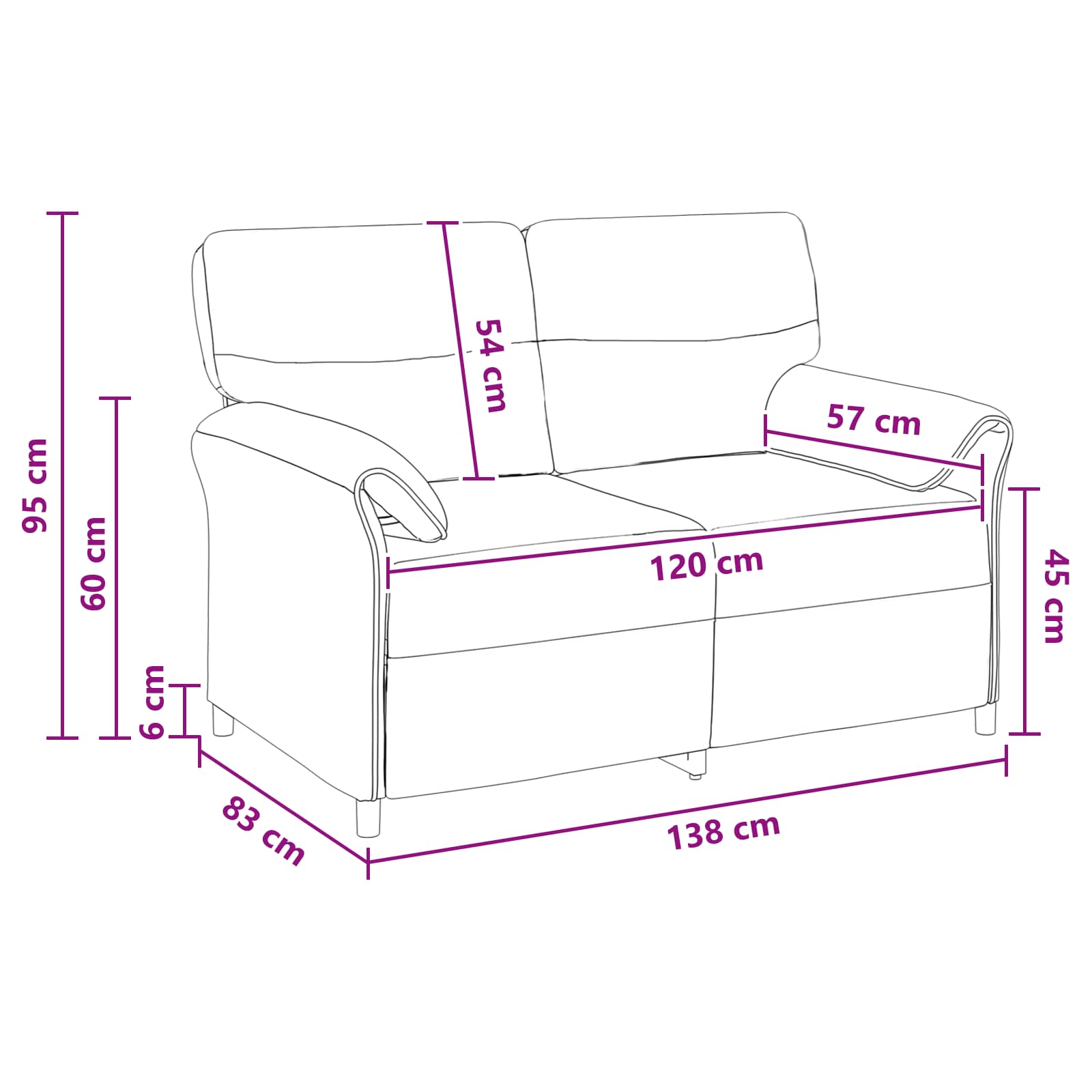 Sofa 100% poliester, metalna konstrukcija, MDF, Šperploča