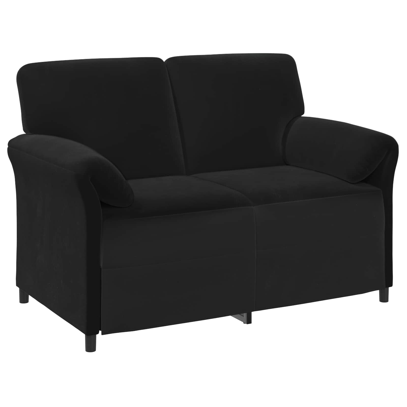 Sofa za dvije osobe Crna 138 x 83 x 95 cm Baršun