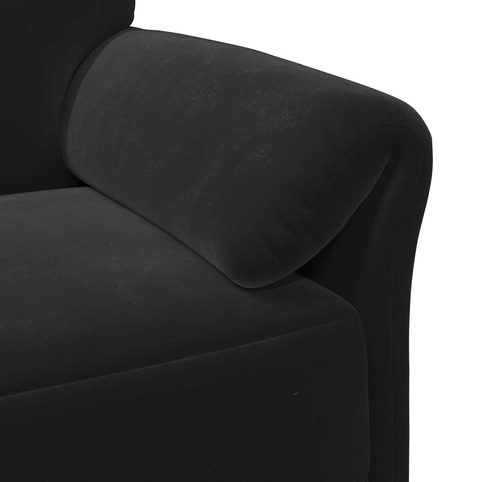 Sofa za 3 osobe Crna 198 x 83 x 95 cm Baršun