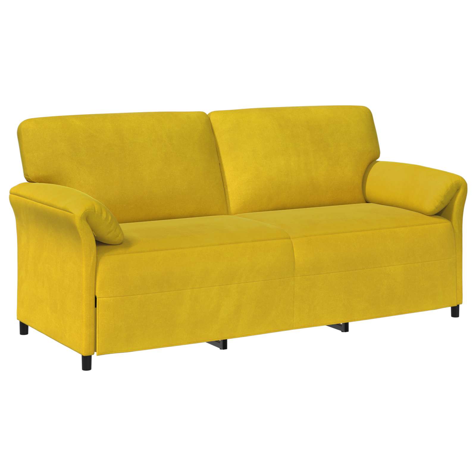 Sofa za 3 osobe Žuta 198 x 83 x 95 cm Baršun