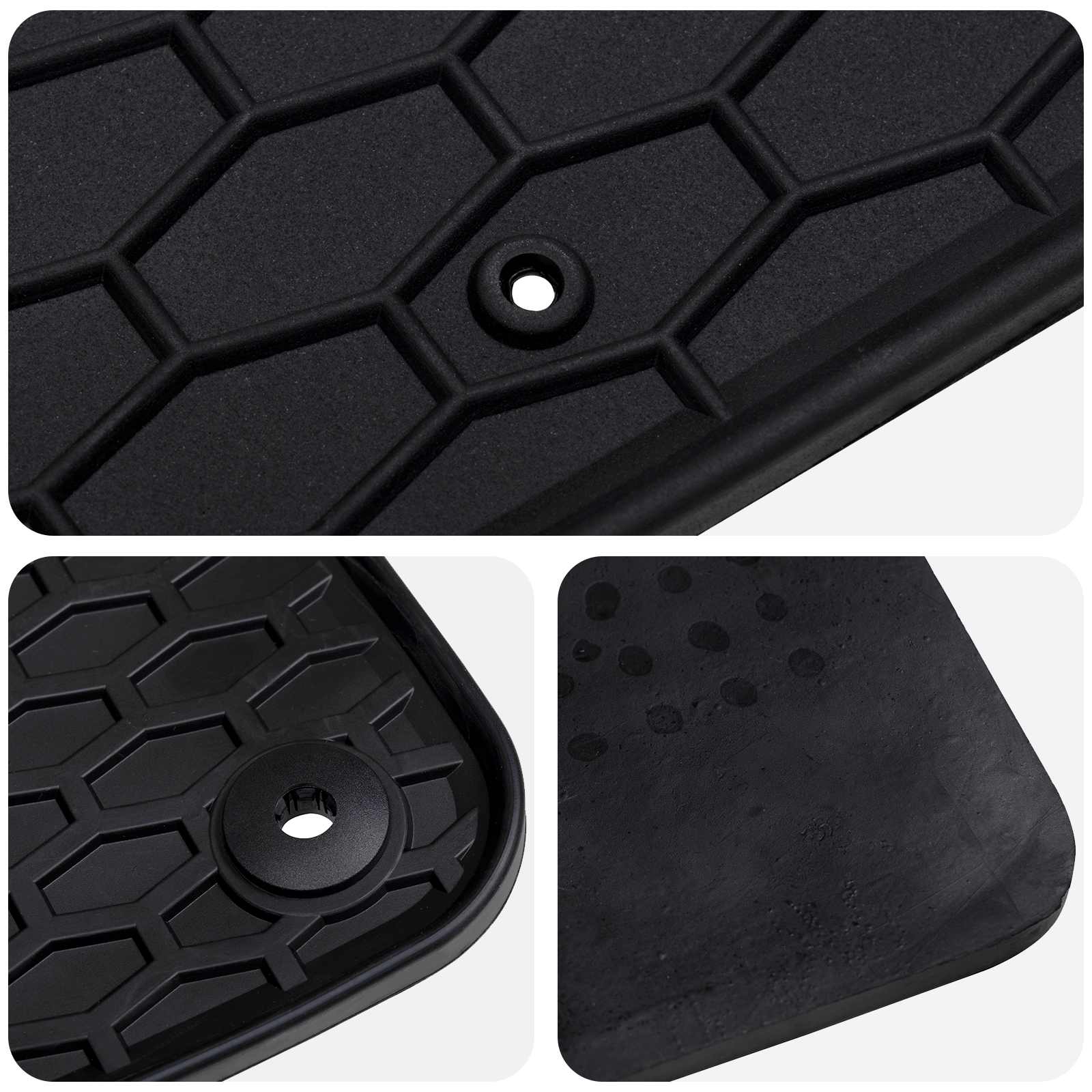 Auto tepih 4 pcs Crna odgovara za VW GOLF VIII MHEV 2020- Guma