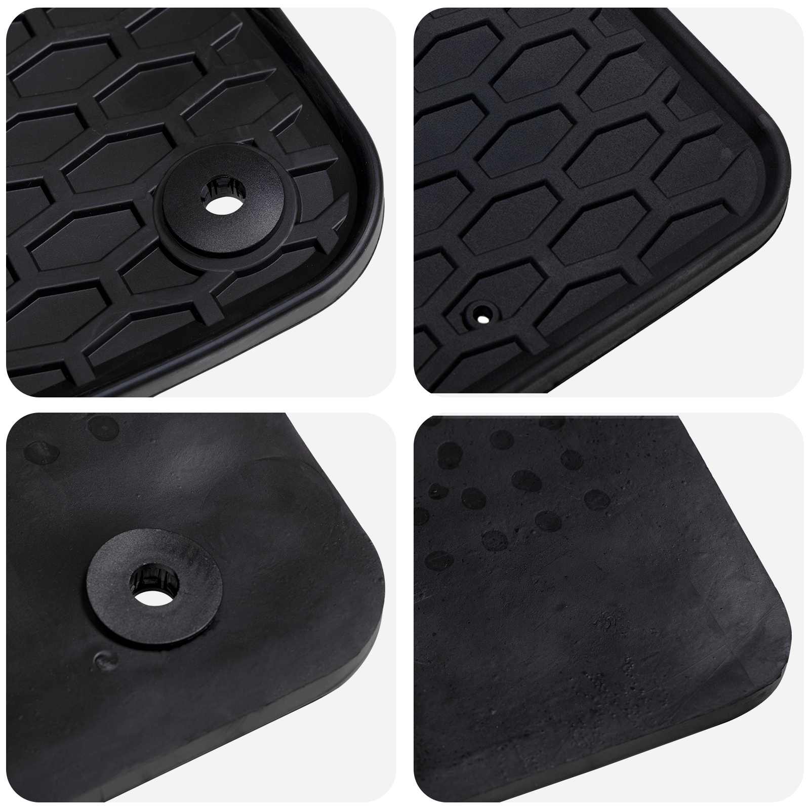 Auto tepih 3 pcs Crna prikladno za VW T5 2010-2015 Guma