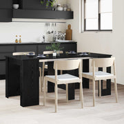 Blagovaonski stol 180 x 85 x 75 cm Konstruirano drvo Crni hrast