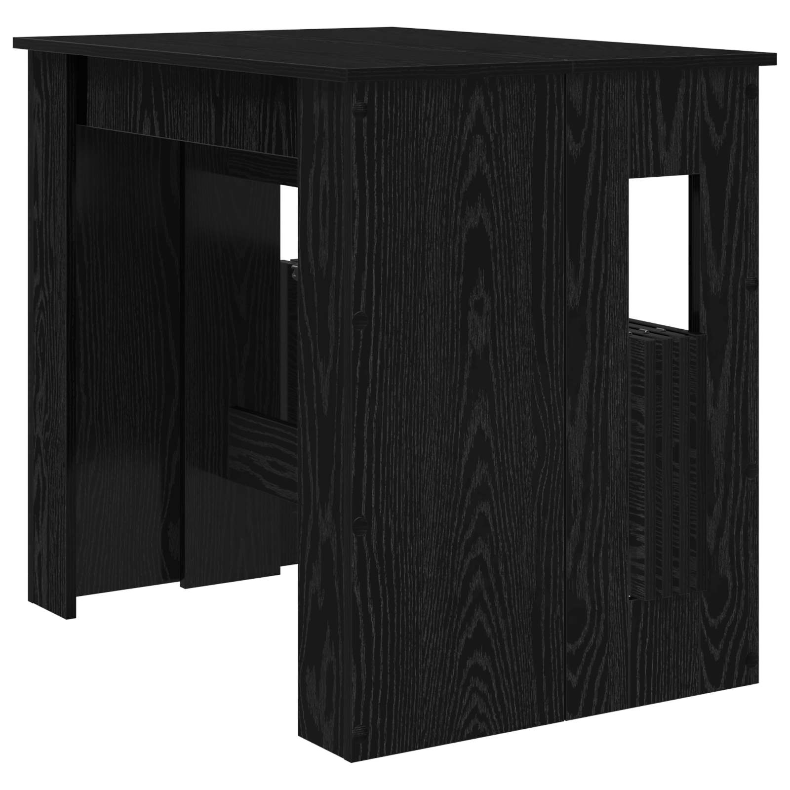 Blagovaonski stol 180 x 85 x 75 cm Konstruirano drvo Crni hrast