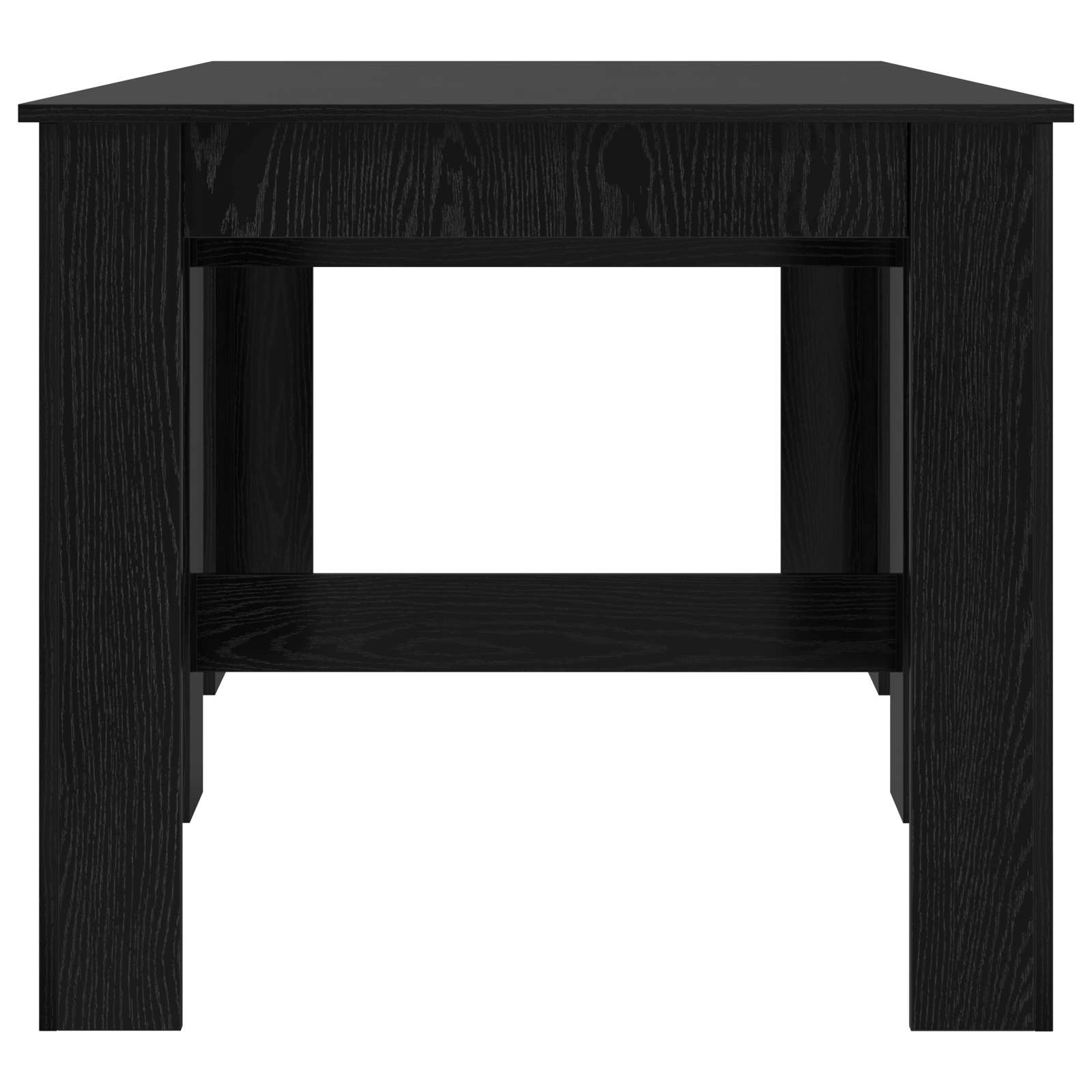 Blagovaonski stol 180 x 85 x 75 cm Konstruirano drvo Crni hrast