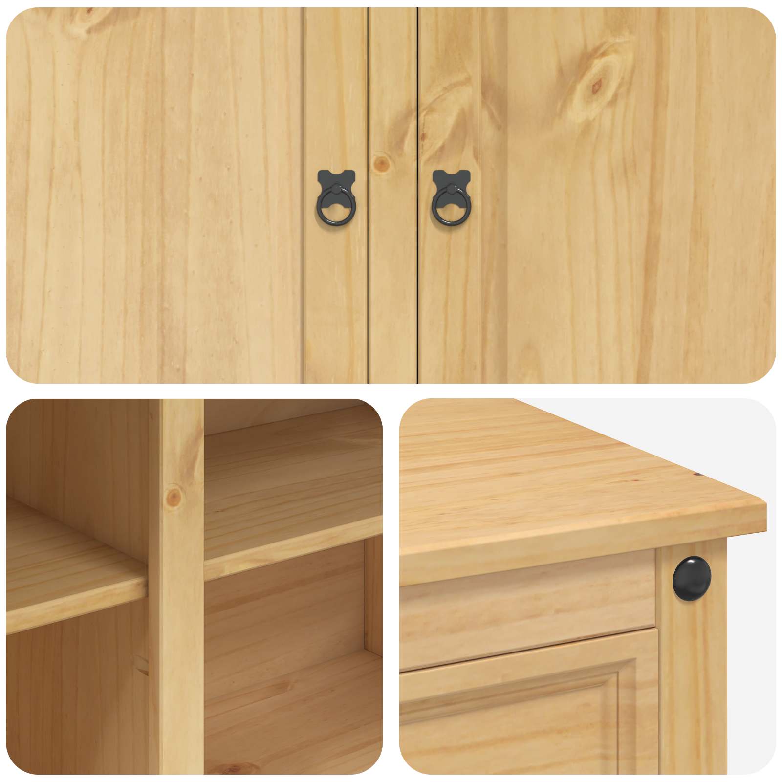 Kuhinjski kolica 2 pcs Medeni vosak 112 x 70 x 91,5 cm