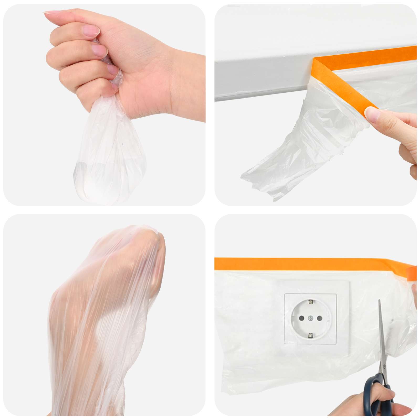 Prozračna ploča s ljepilom 6 pcs *Transparent*an 240 x 2000 cm