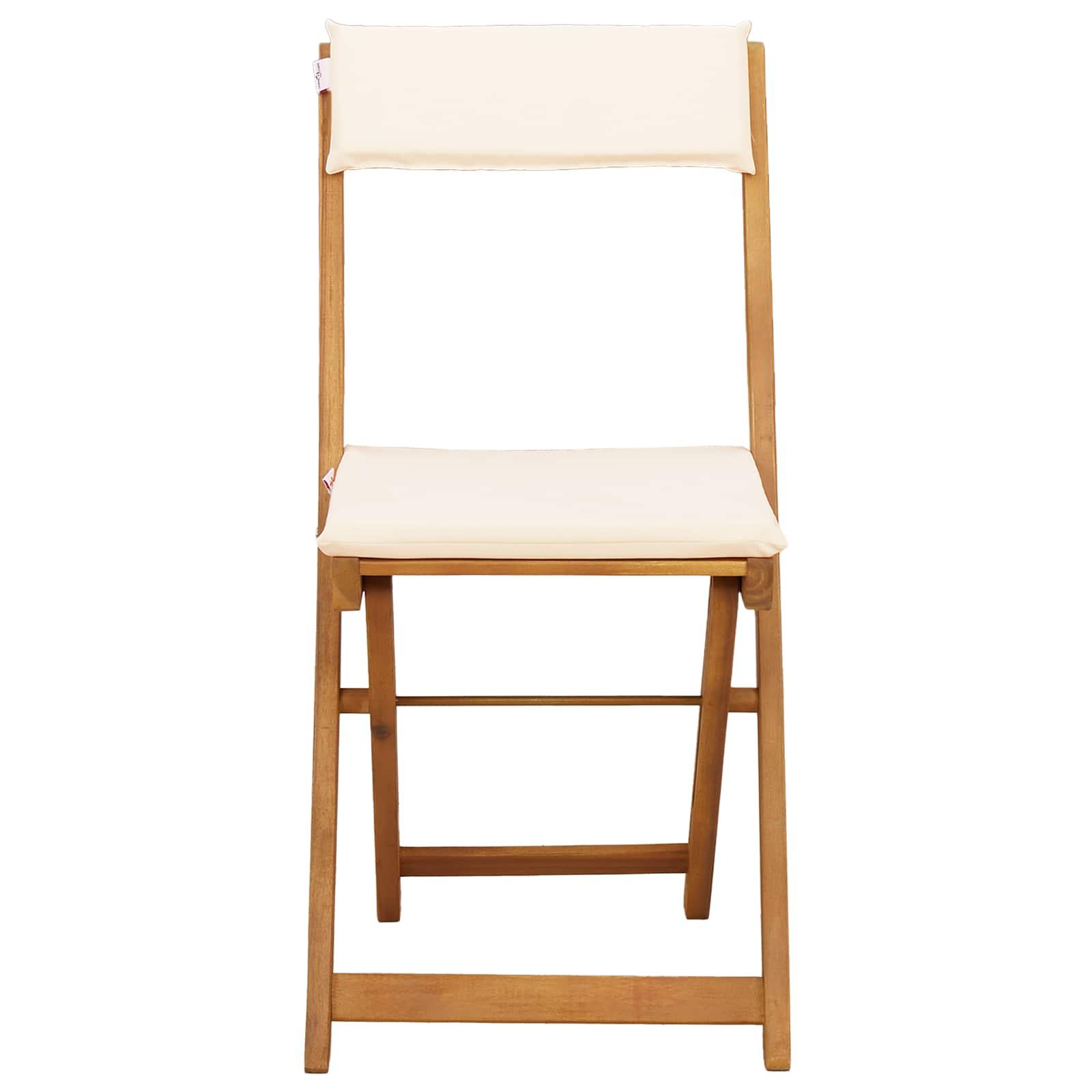 Vanjske bistro stolice 8 pcs Krem bijela 40 x 53 x 80 cm