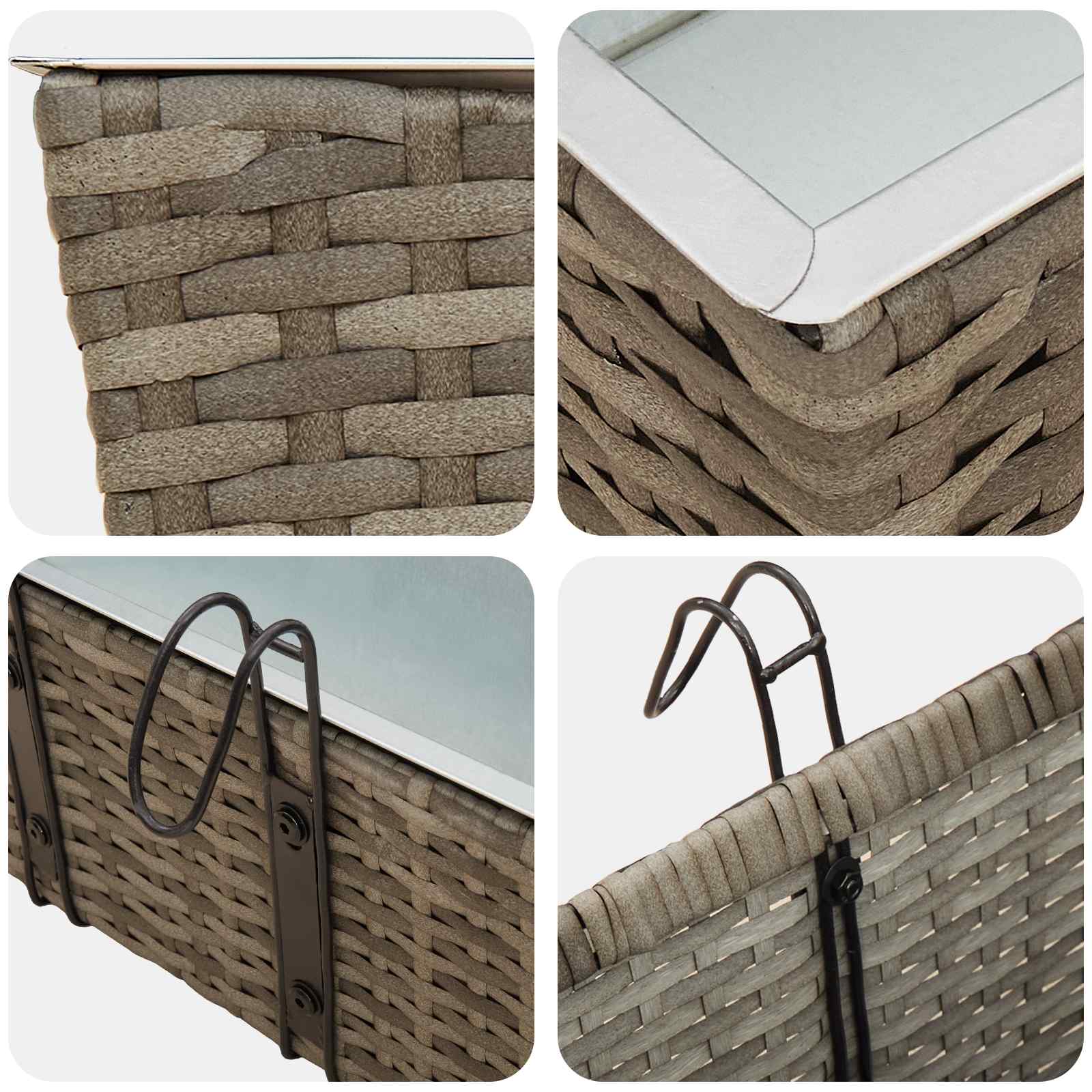 Ograda 2 pcs 50 x 17 x 17 cm Metal