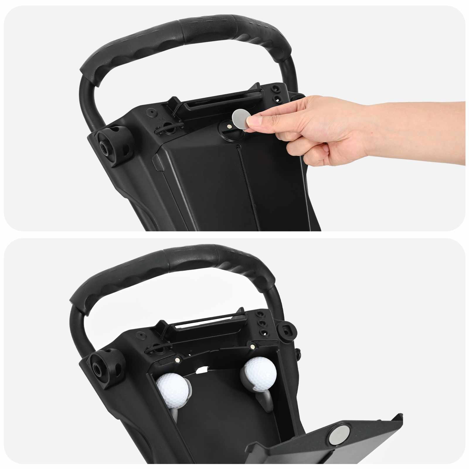 Golf Trolej Crna 95 x 60 x 130 cm Željezo