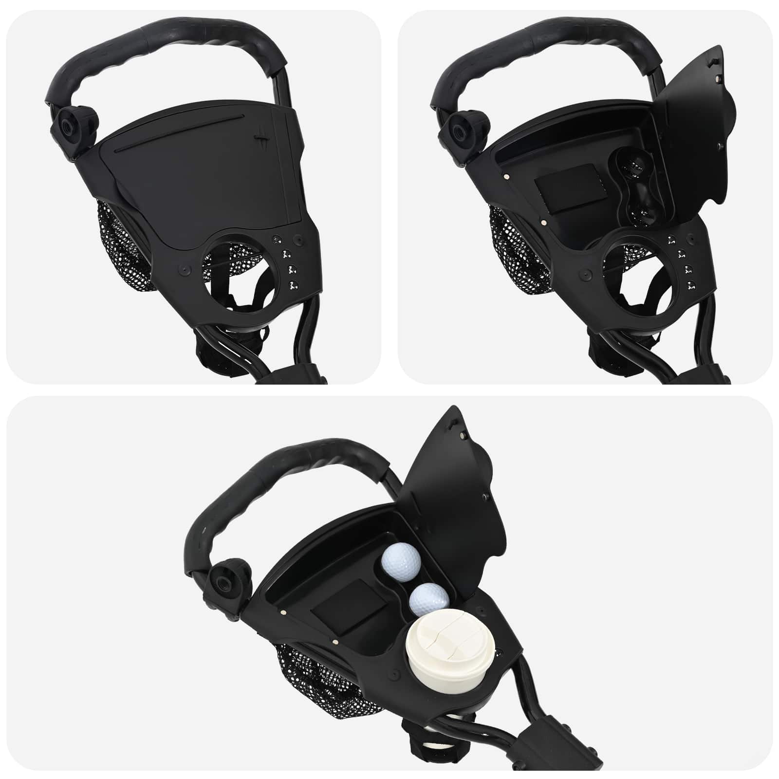Golf Trolej s sjedištem Crna 95 x 69 x 114 cm Željezo