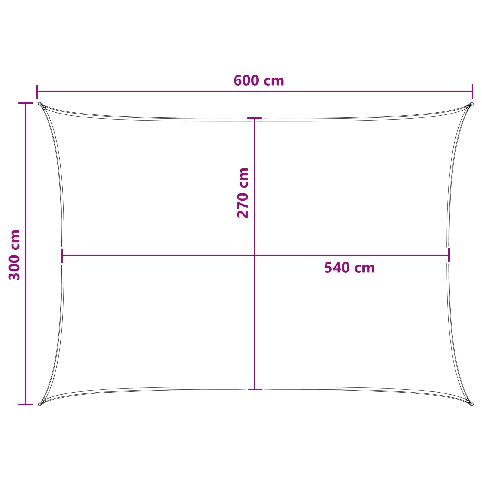 Jedrilica za sunčevu sjenu Antracit i bijelo 3 x 6 m HDPE