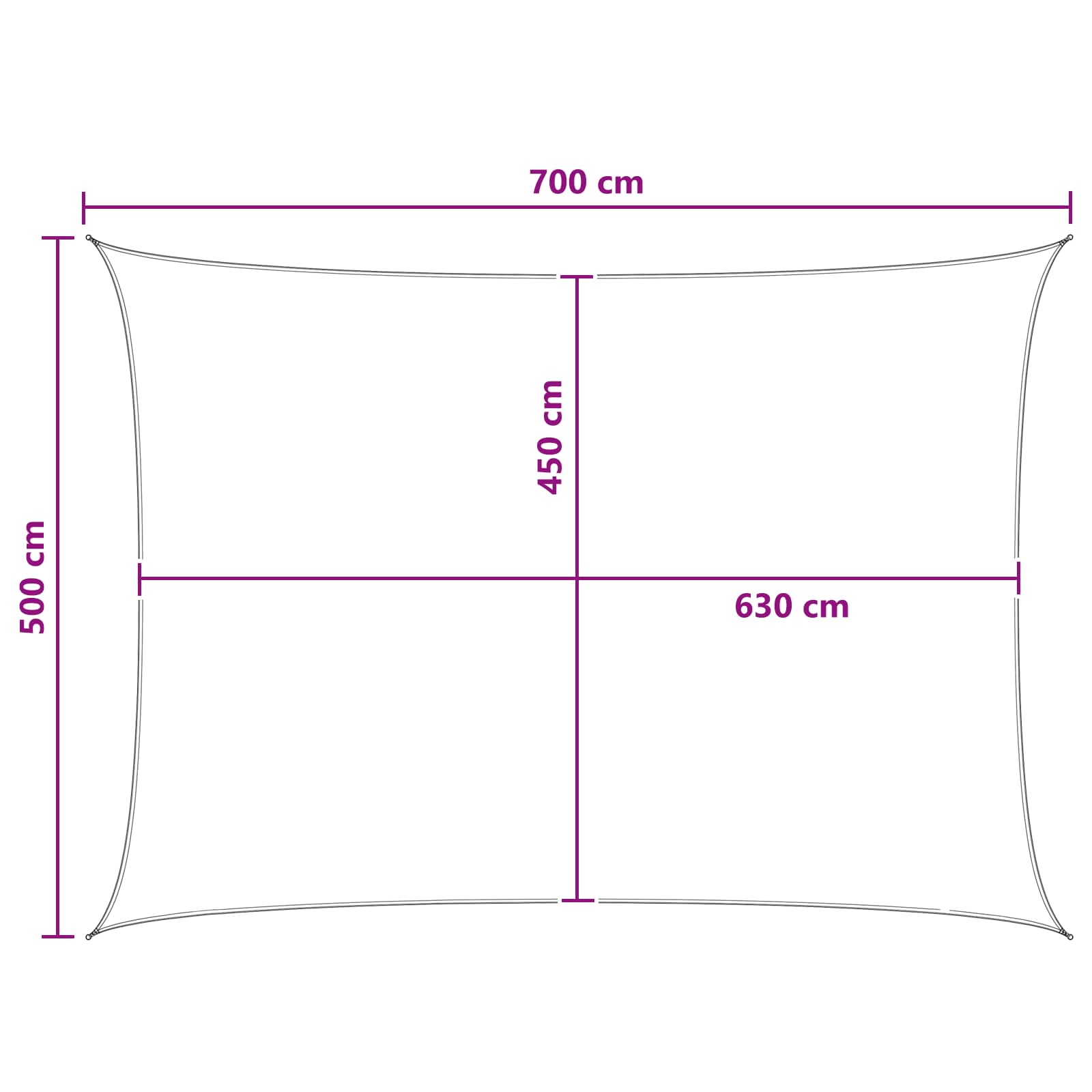 Jedrilica za sunčevu sjenu Žuta i bijela 5 x 7 m HDPE