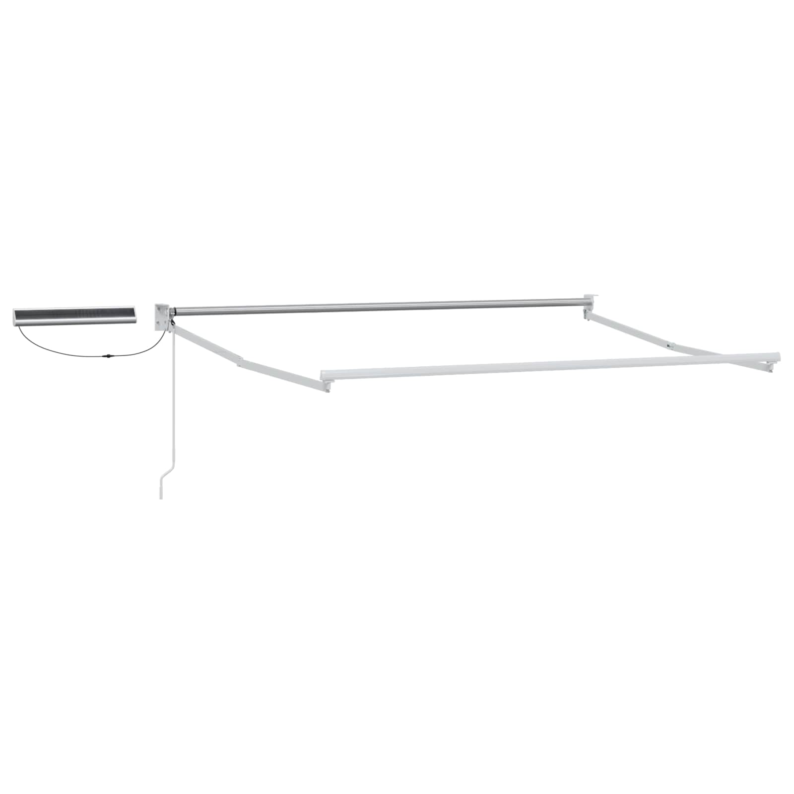 Električna retraktabilna tenda Svijetlo siva i bijela.