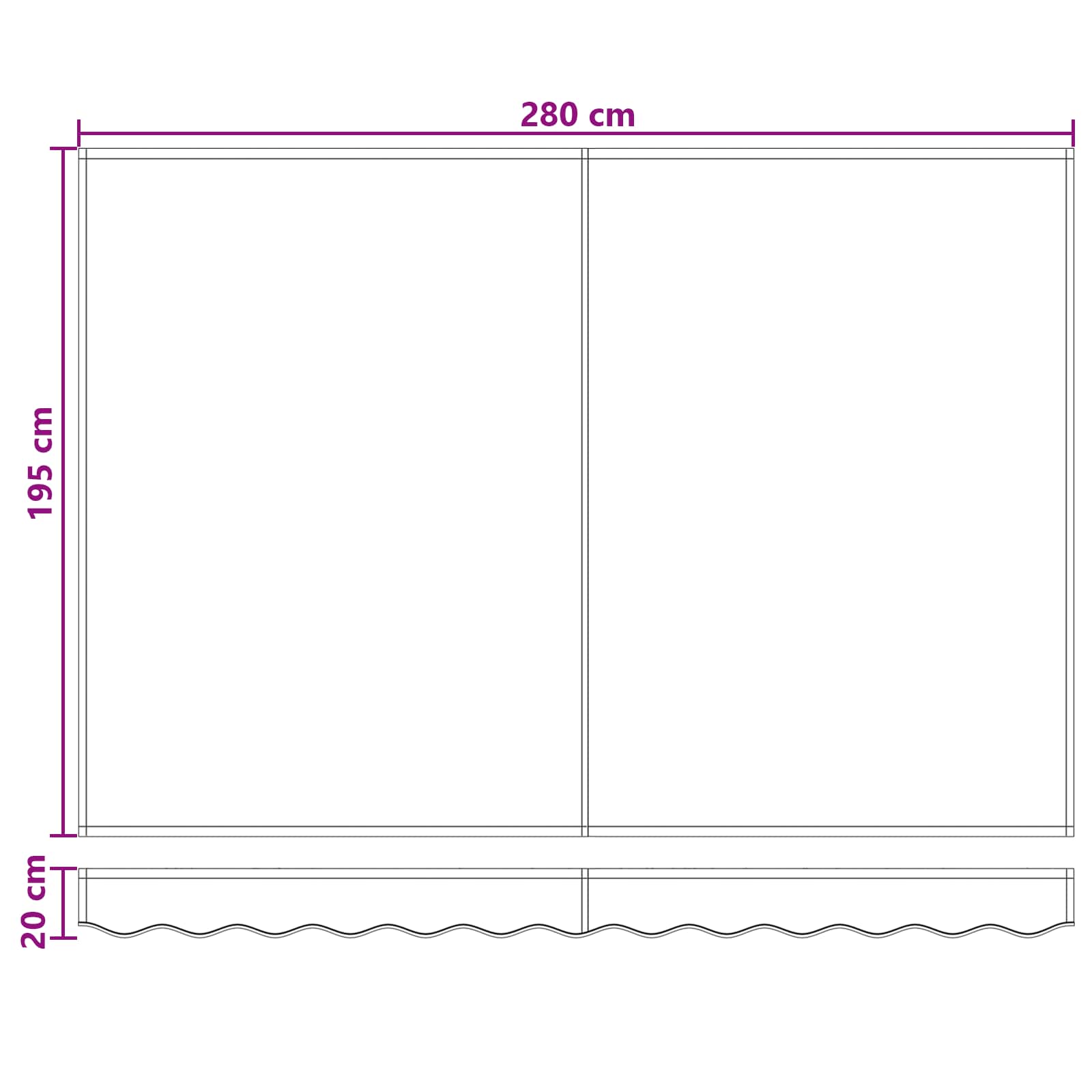Povlačivi tende Pijesak 3 x 2 m 100% Poliester i Aluminij